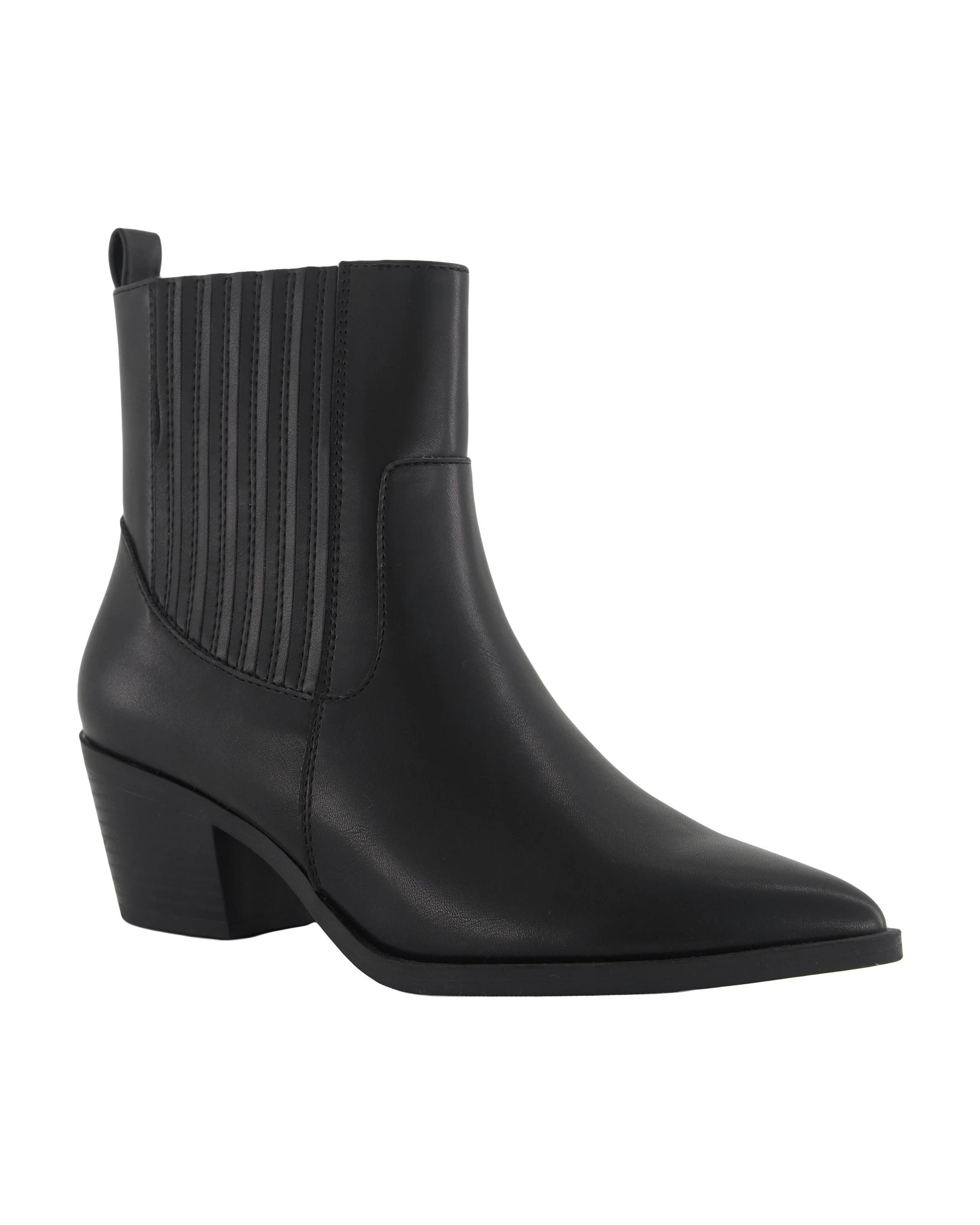 1 Western Block Heel Boots Black, 1 of 4