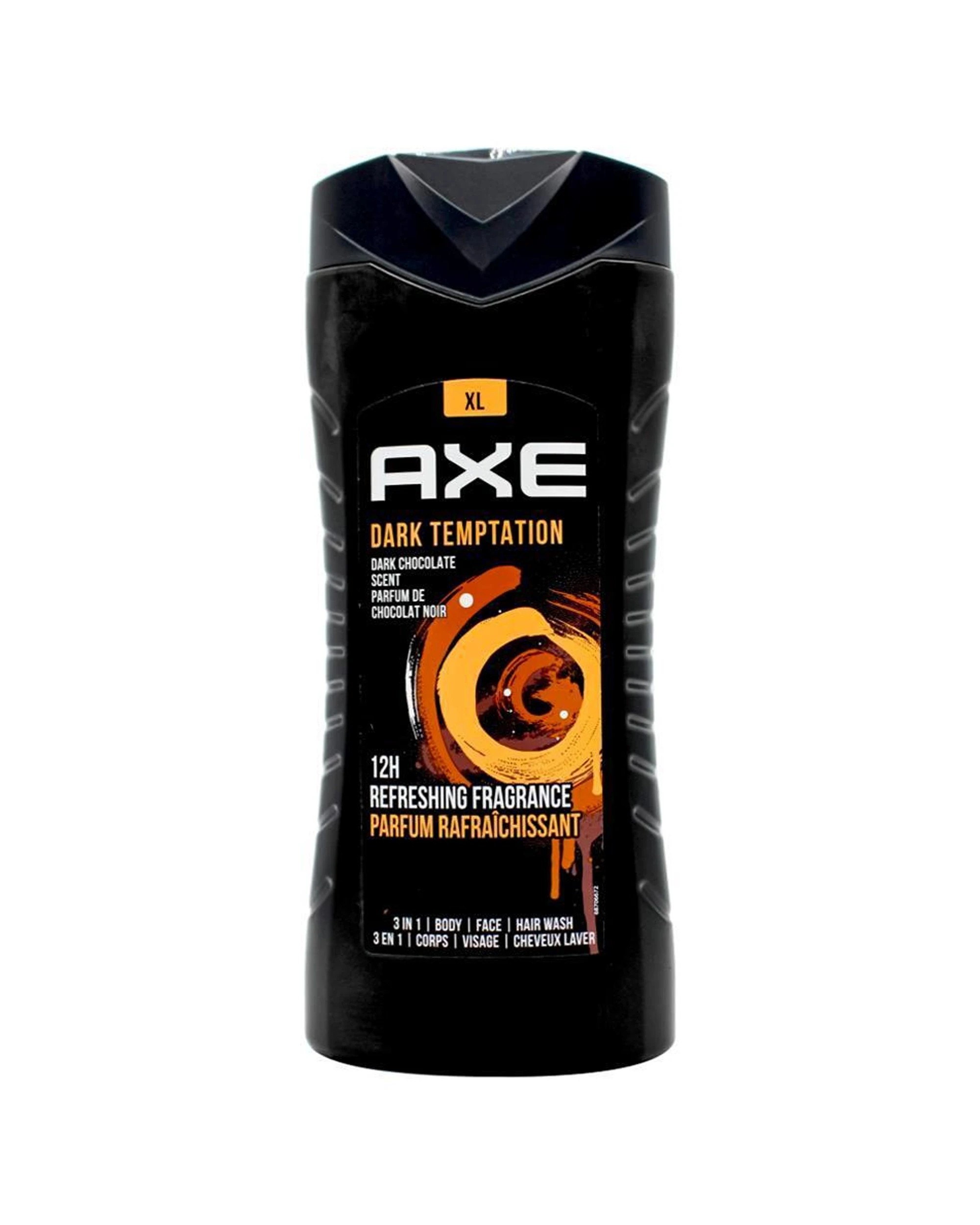 2 Axe Dark Temptation 6PK 3-in-1 Body Face Hair Wash 400ml Dark Chocolate Scent - Black, 2 of 4