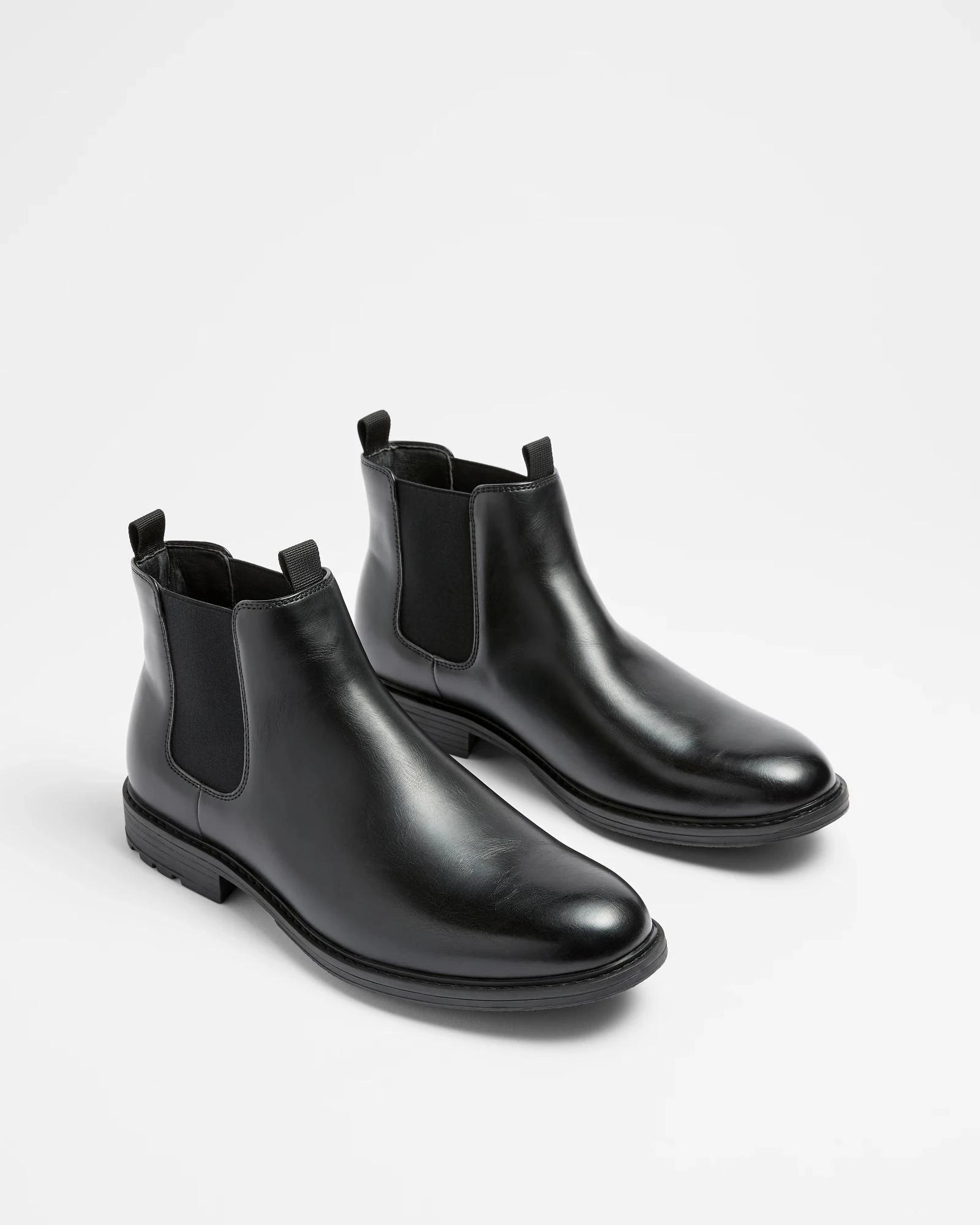 3 Target Mens Cleated PU Chelsea Boot - Troy BLACK, 3 of 4