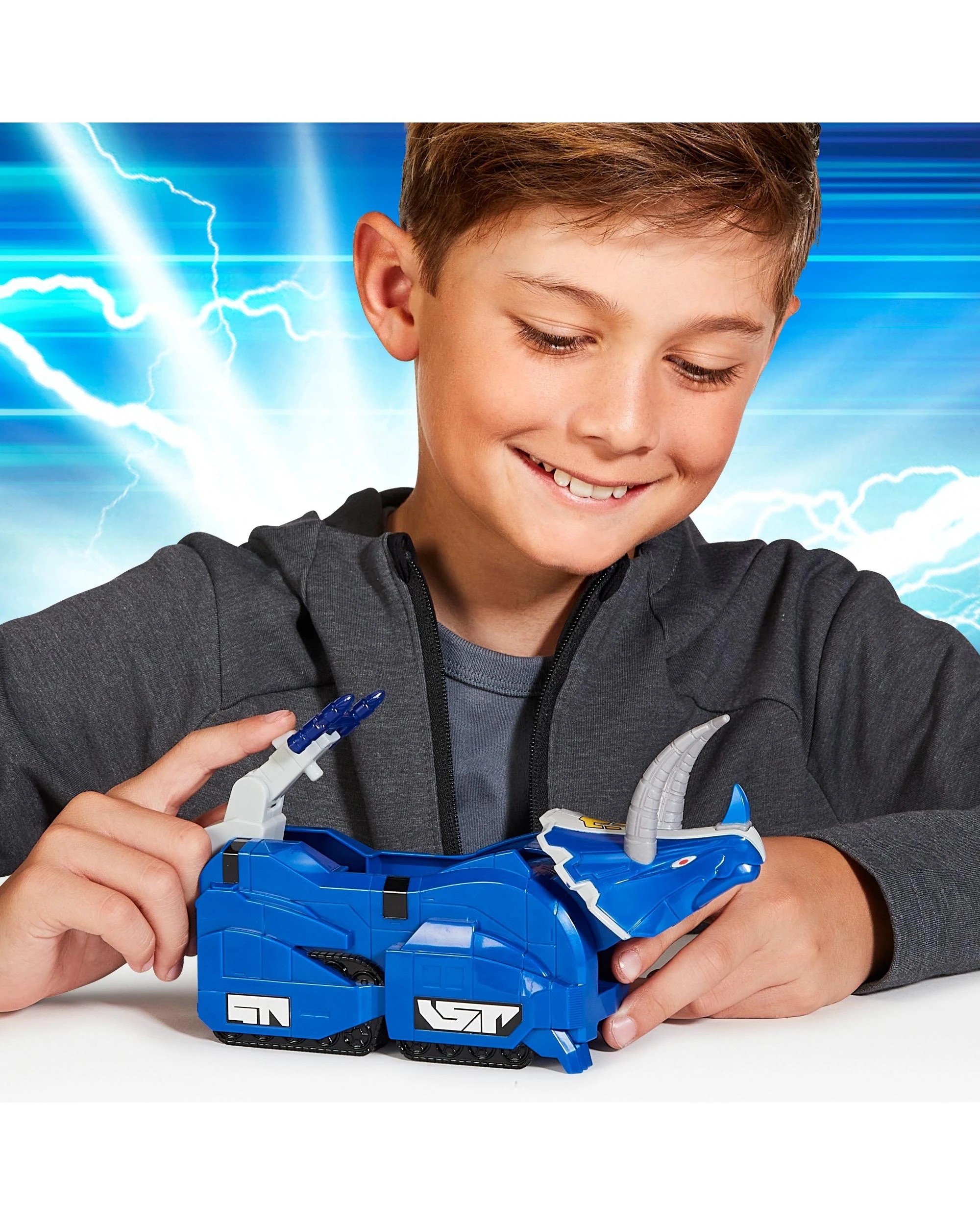 8 Mighty Morphin Power Rangers Re-Ignition Combinable Dinozord Triceratops Toy, 8 of 10