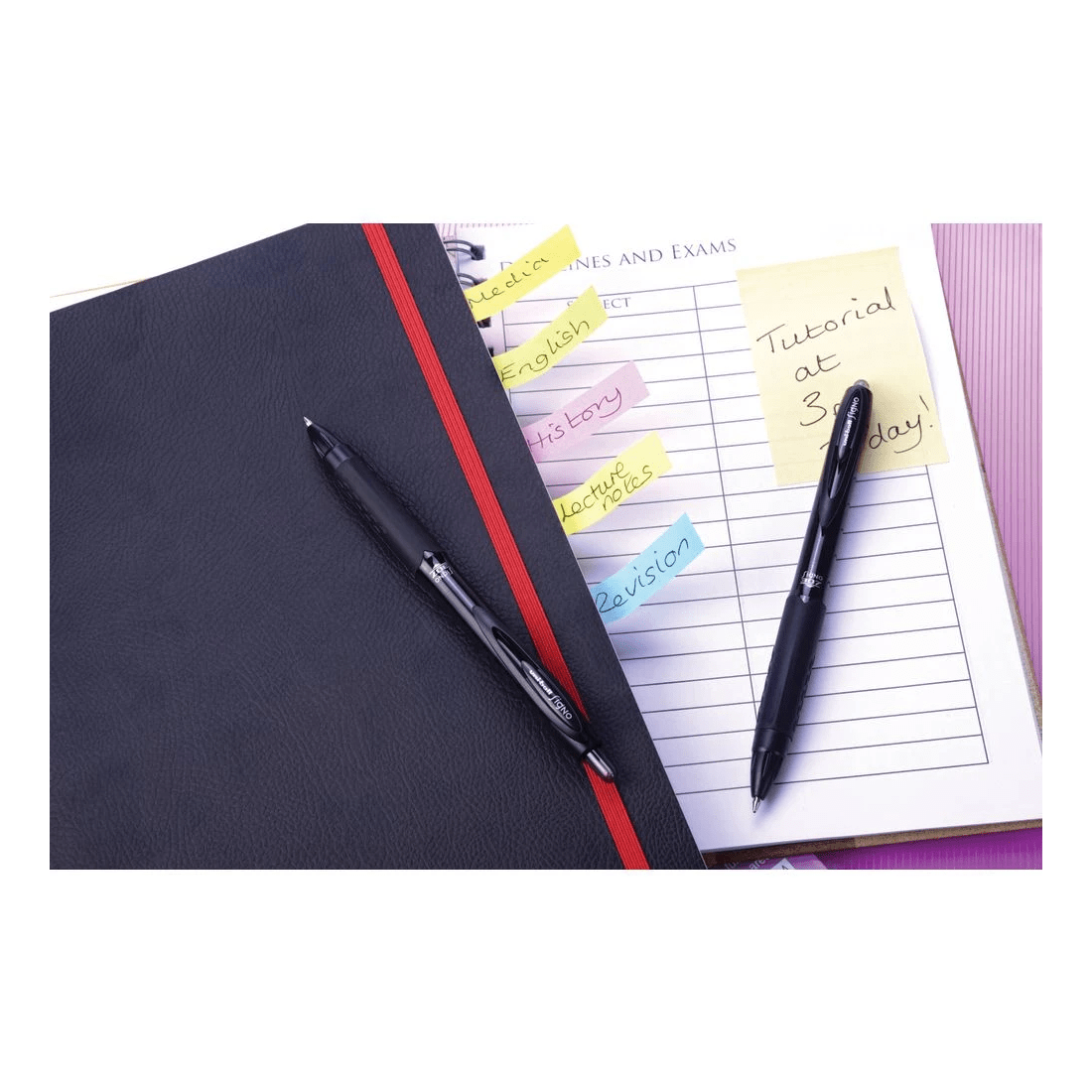 5 Uni-Ball Signo 307 Fine Retractable Gel Pens Black 4 Pack, 5 of 5