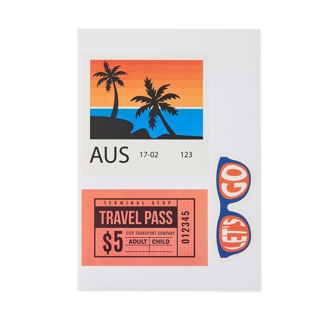 8 48cm Trunk Hard Case with Stickers - Silver Look, 8 of 10