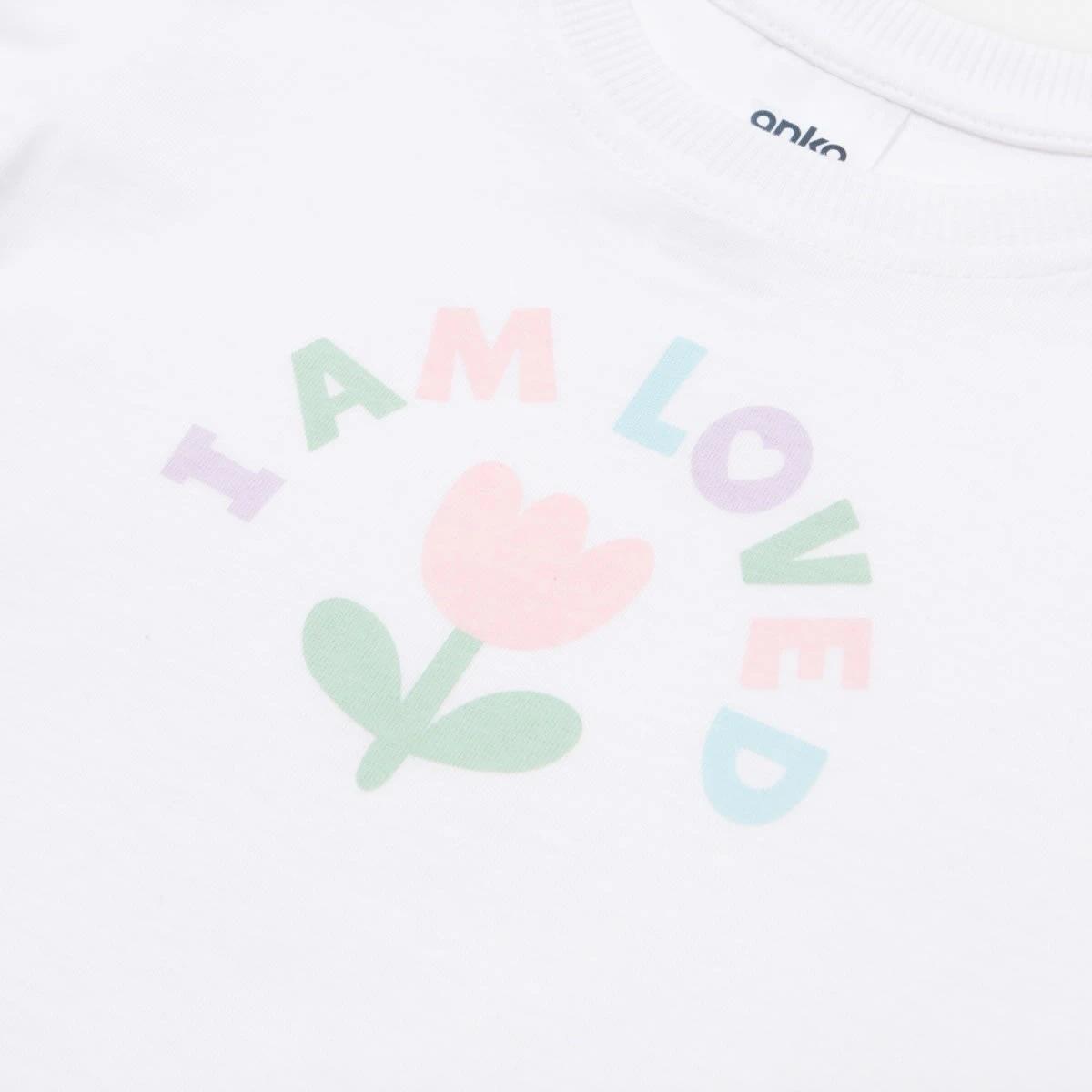 3 Everyday Long Sleeve T-shirt Wht Loved, 3 of 3