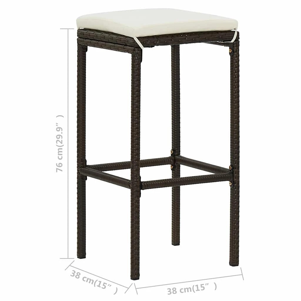 8 vidaXL Bar stool Footrest - Brown, 8 of 8