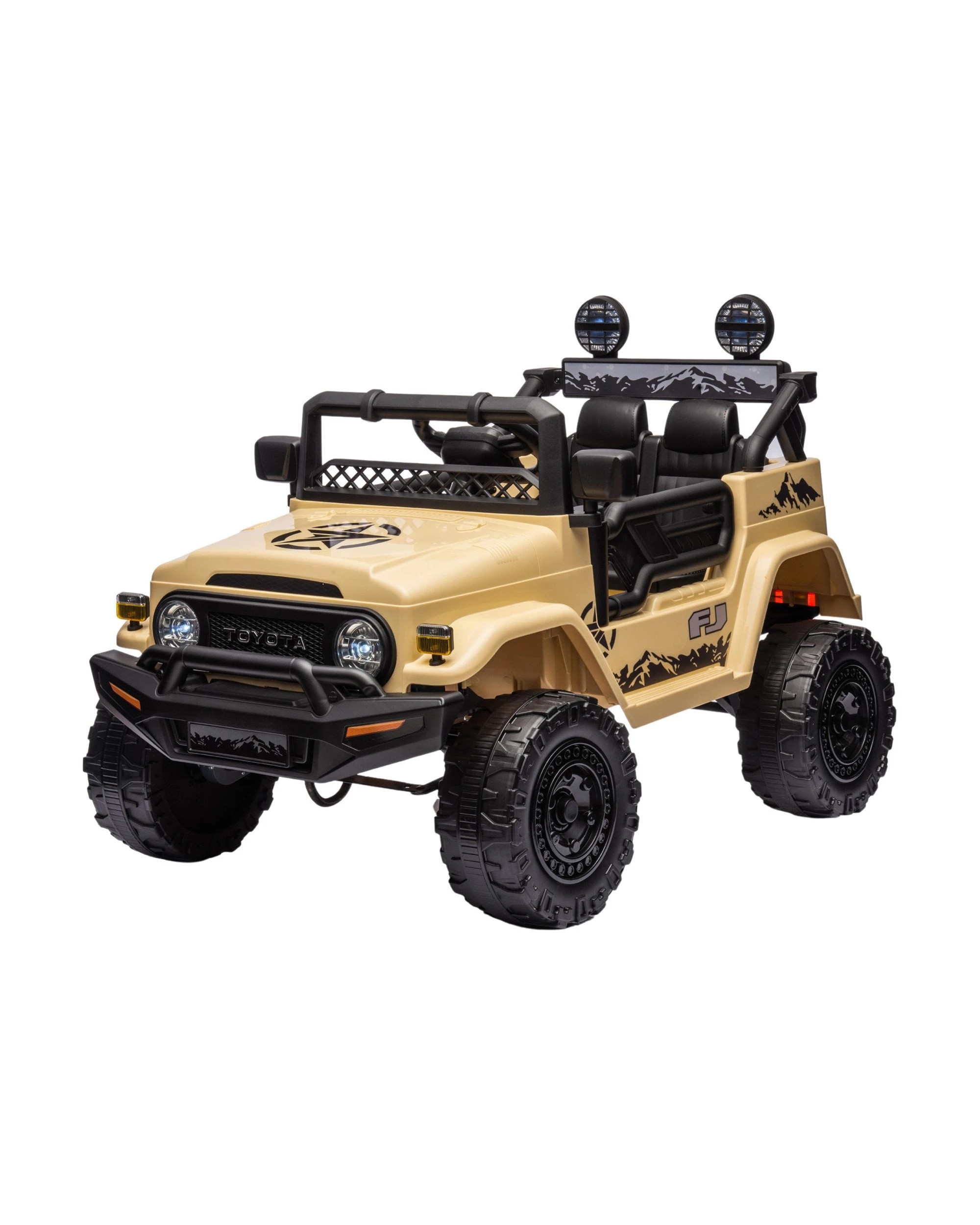 1 Kahuna Authorised Toyota FJ Cruiser Kids Electric Ride On Car - Khaki, 1 of 9