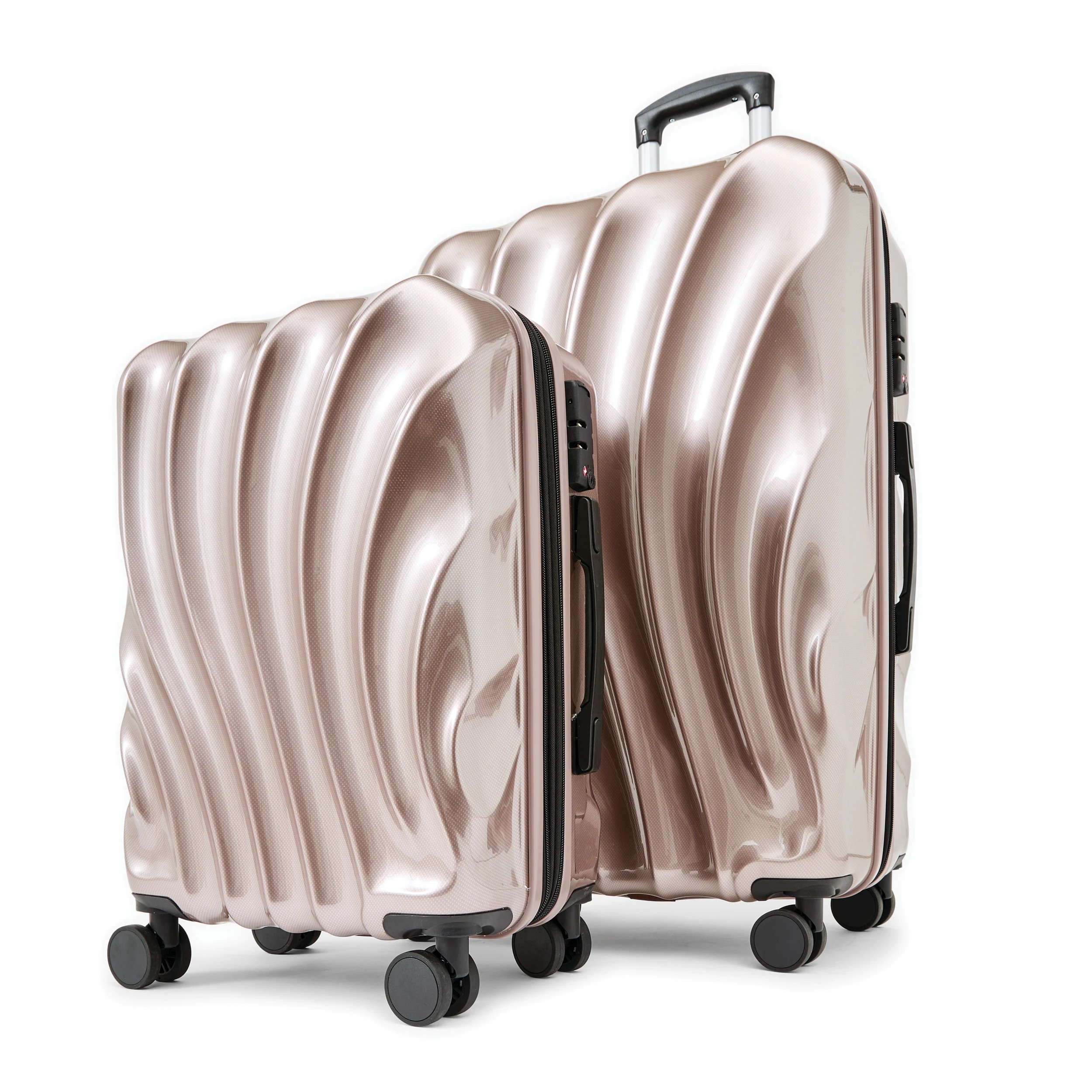 1 2 Piece Clamshell Hard Case Set - Rose Gold, 1 of 10