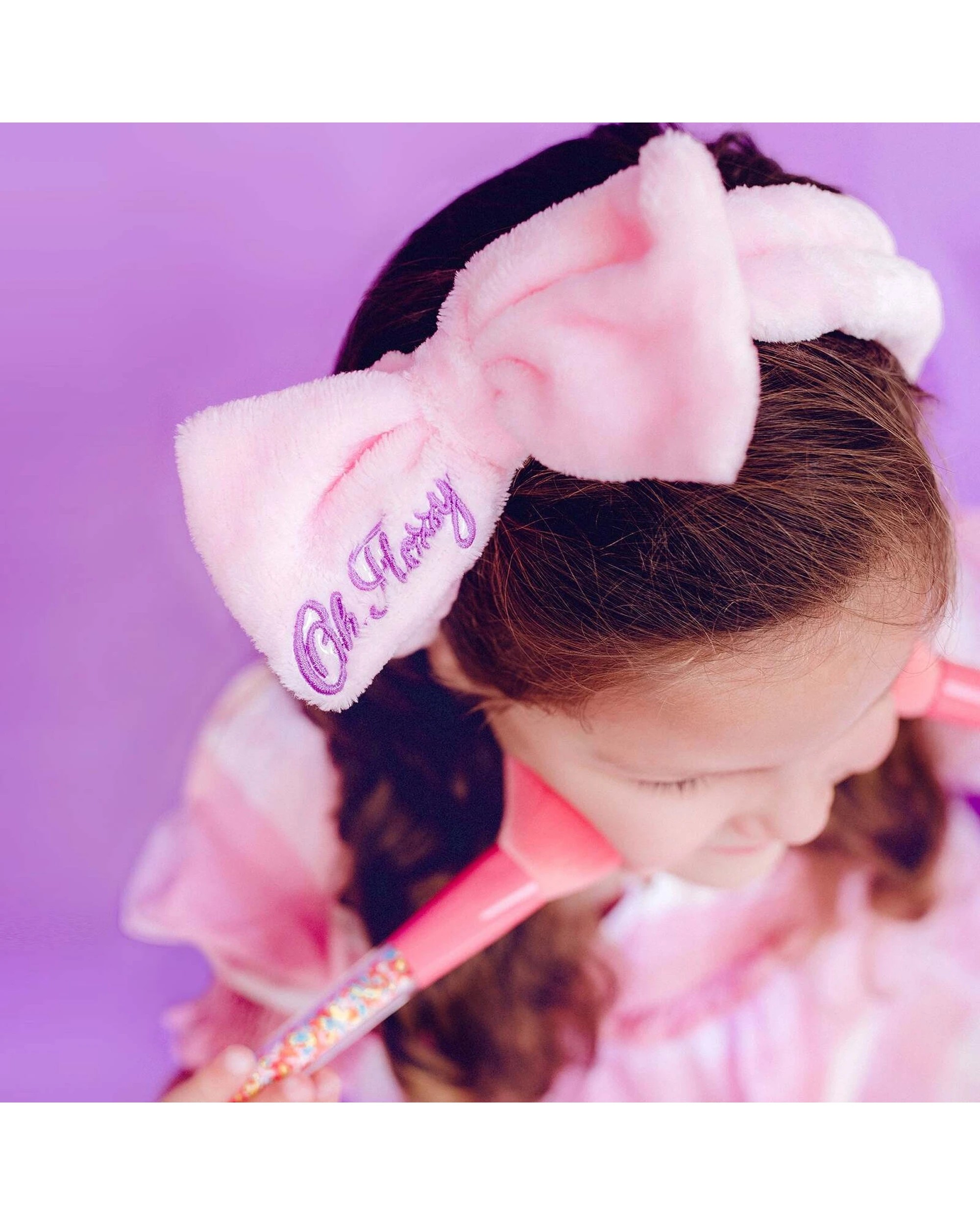 4 Oh Flossy Fluffy Makeup Cosmetic Headband Hairband 2PK - Pink, 4 of 8