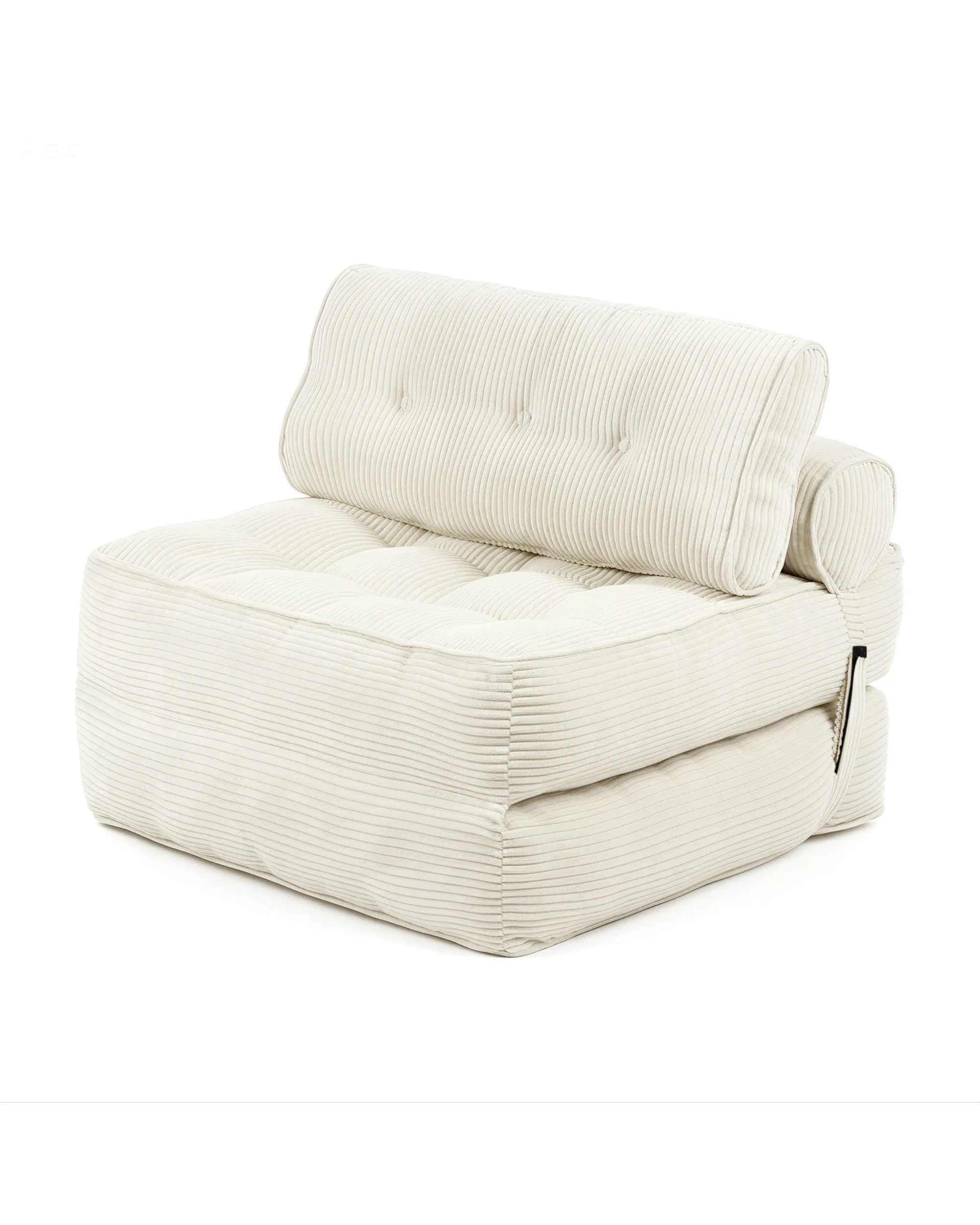 1 Advwin 3-in-1 Floor Folding Sofa Bed Convertible Sleeper Chair w/ Pillow Single Corduroy Lazy Sofa Couch Mattress, 1 of 8