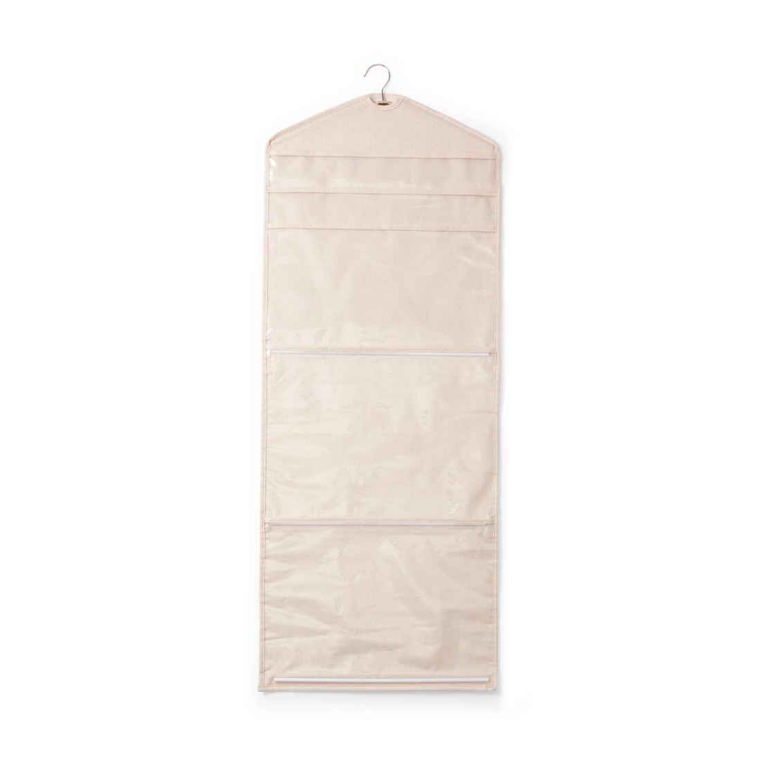 7 Linen Look Hanging Craft Organiser - Beige, 7 of 10