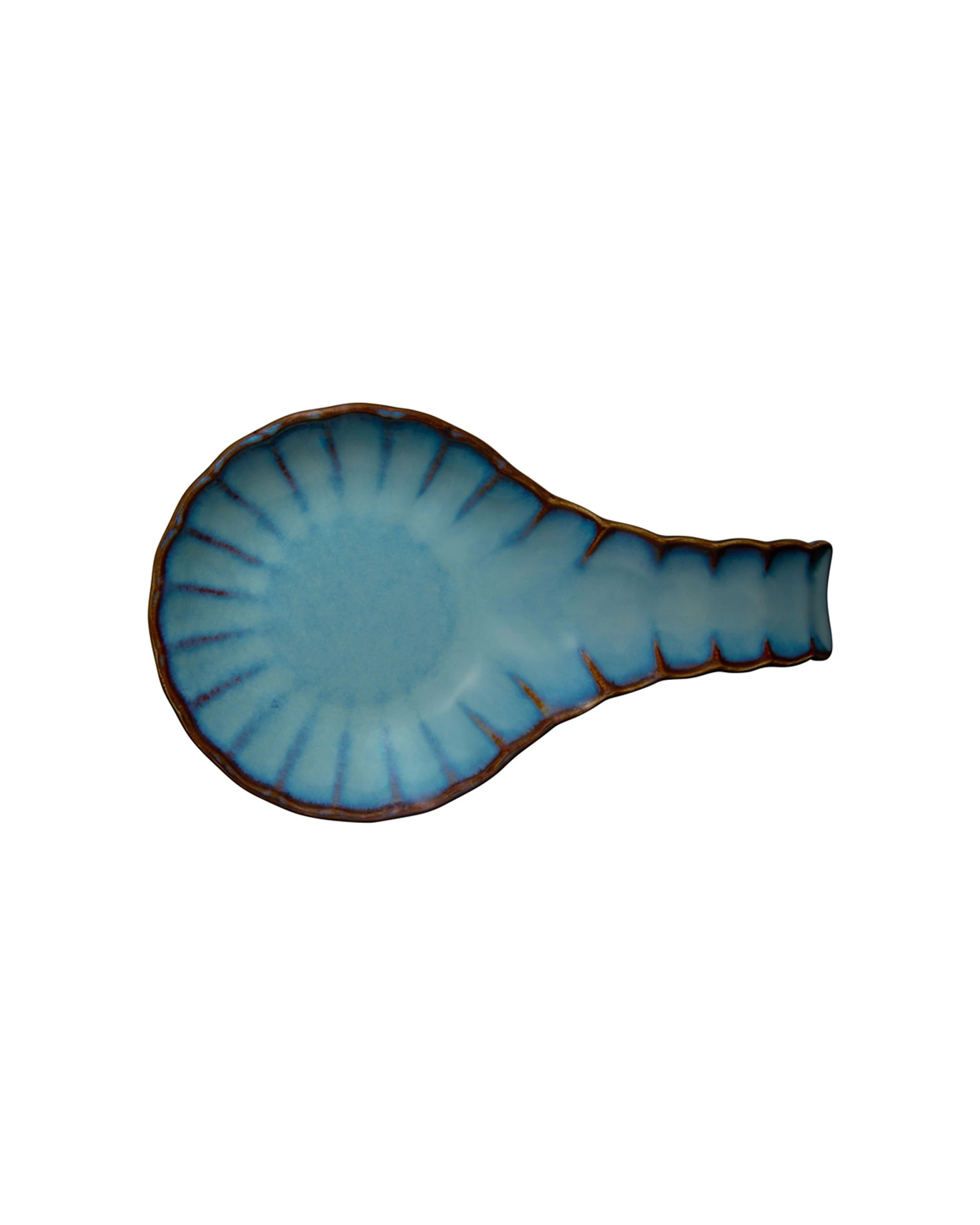 1 Casa Domani Solare Stoneware Spoon Rest 22x13 cm, Blue, Gift Boxed - Blue, 1 of 3