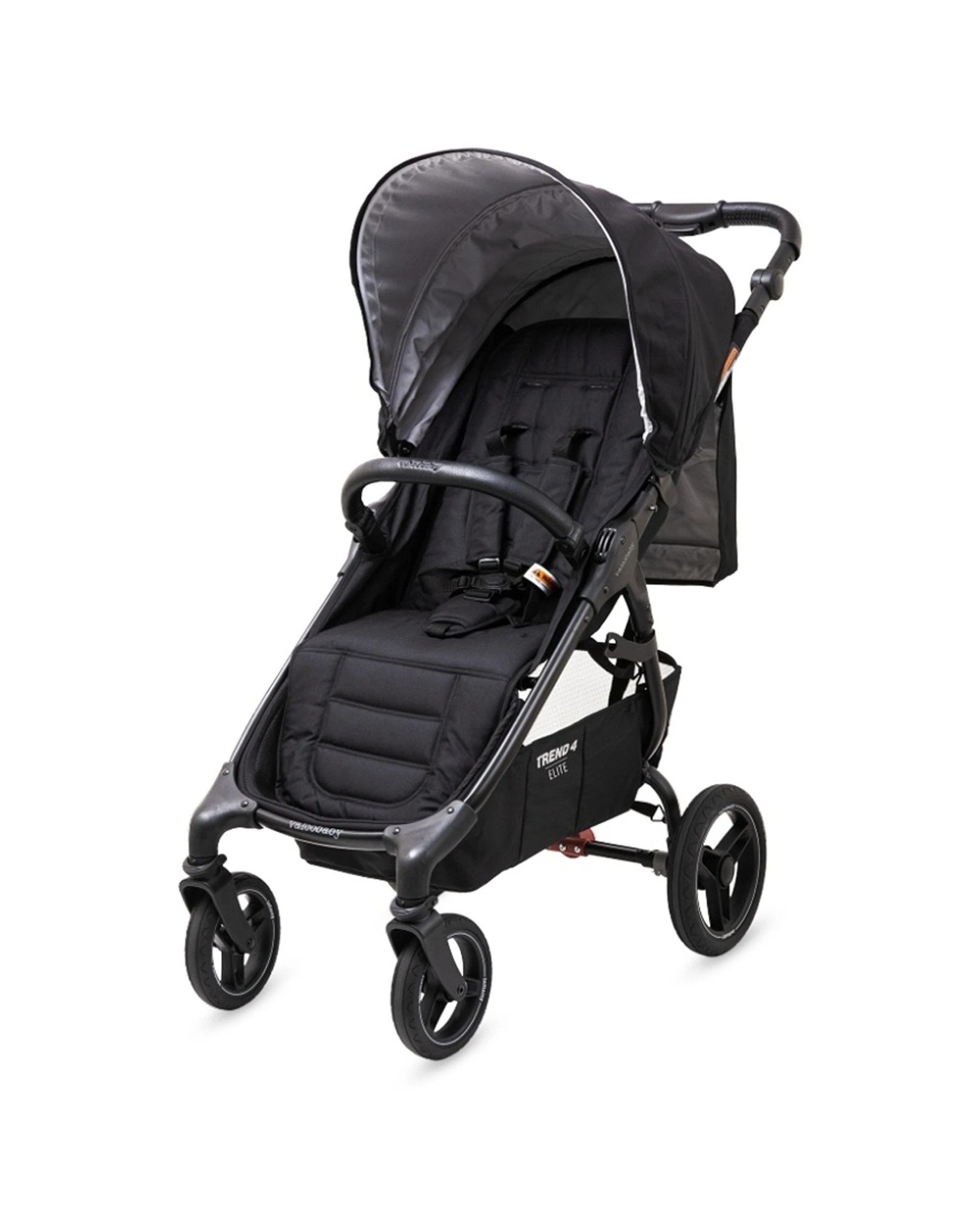 1 ValcoBaby Trend 4 Elite Stroller Pram One-Hand Fold Infinity Wheels Light - Black, 1 of 9