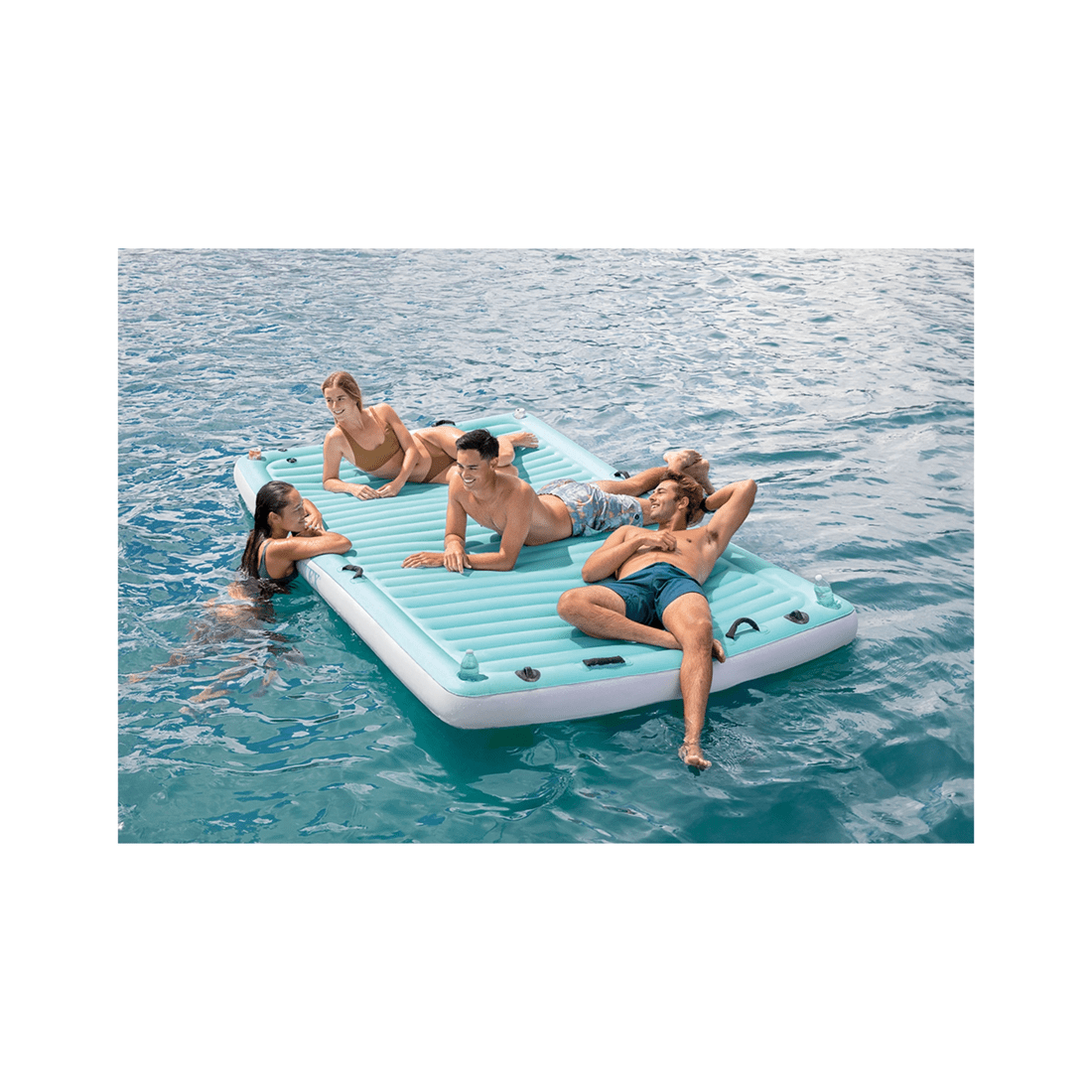 3 Intex Water Lounge 3.10x1.83m Vinyl Inflatable Pool Float Blue - Outdoor Toy - Blue, 3 of 3