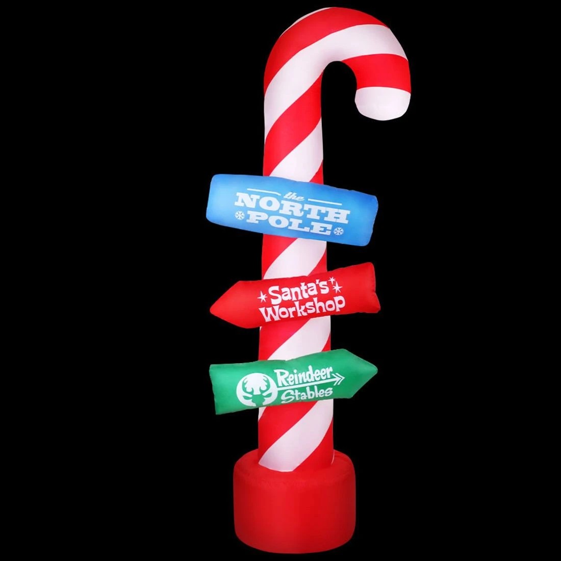 1 Jingle Jollys Christmas Inflatable Candy Pole 2.4m Illuminated Decorations Durable Space Saving Modern Decor
 - Red, 1 of 8