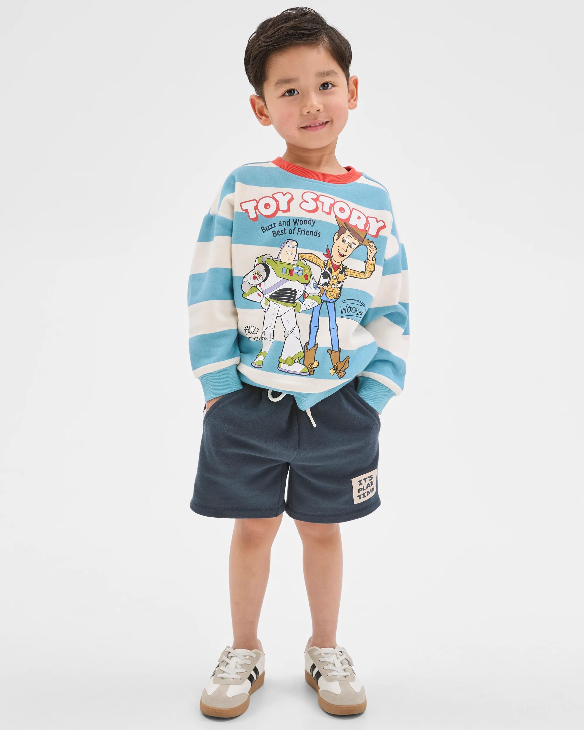 1 Disney Pixar Toy Story Australian Cotton Blend Jumper and Shorts Set BLUE, 1 of 6