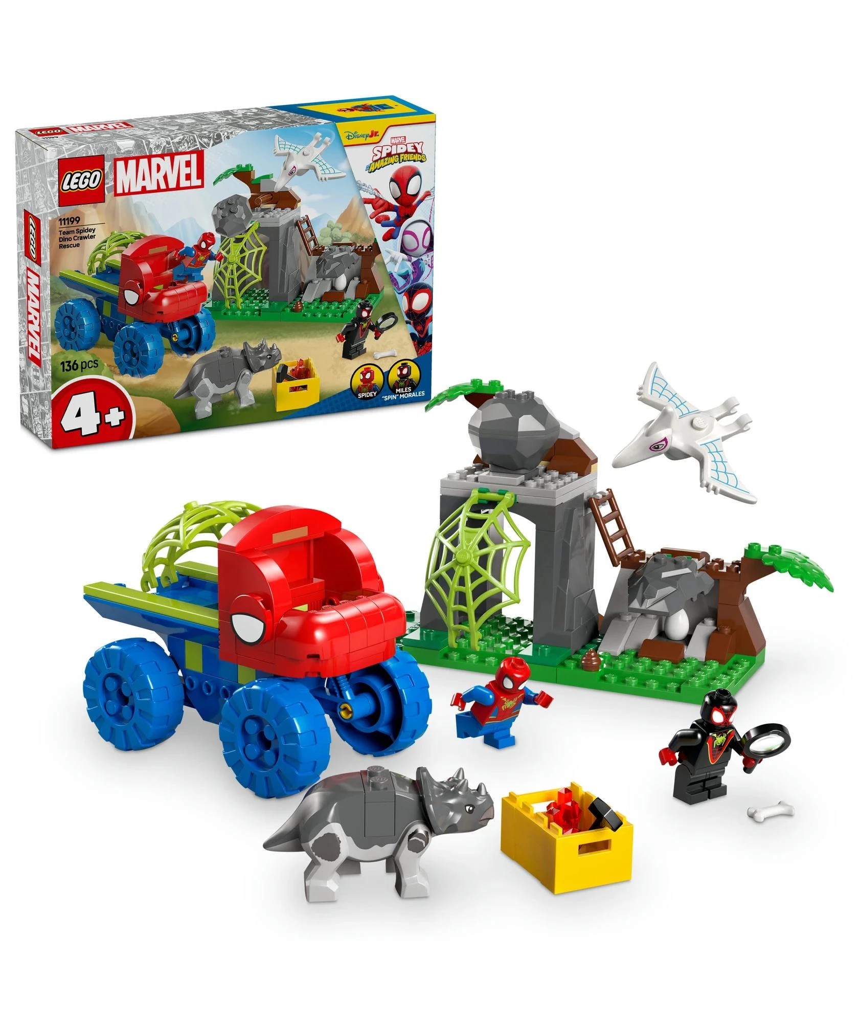 1 LEGO® Marvel Spidey And His Amazing Friends Team Spidey Dino Crawler Rescue 11199 - Multi, 1 of 10