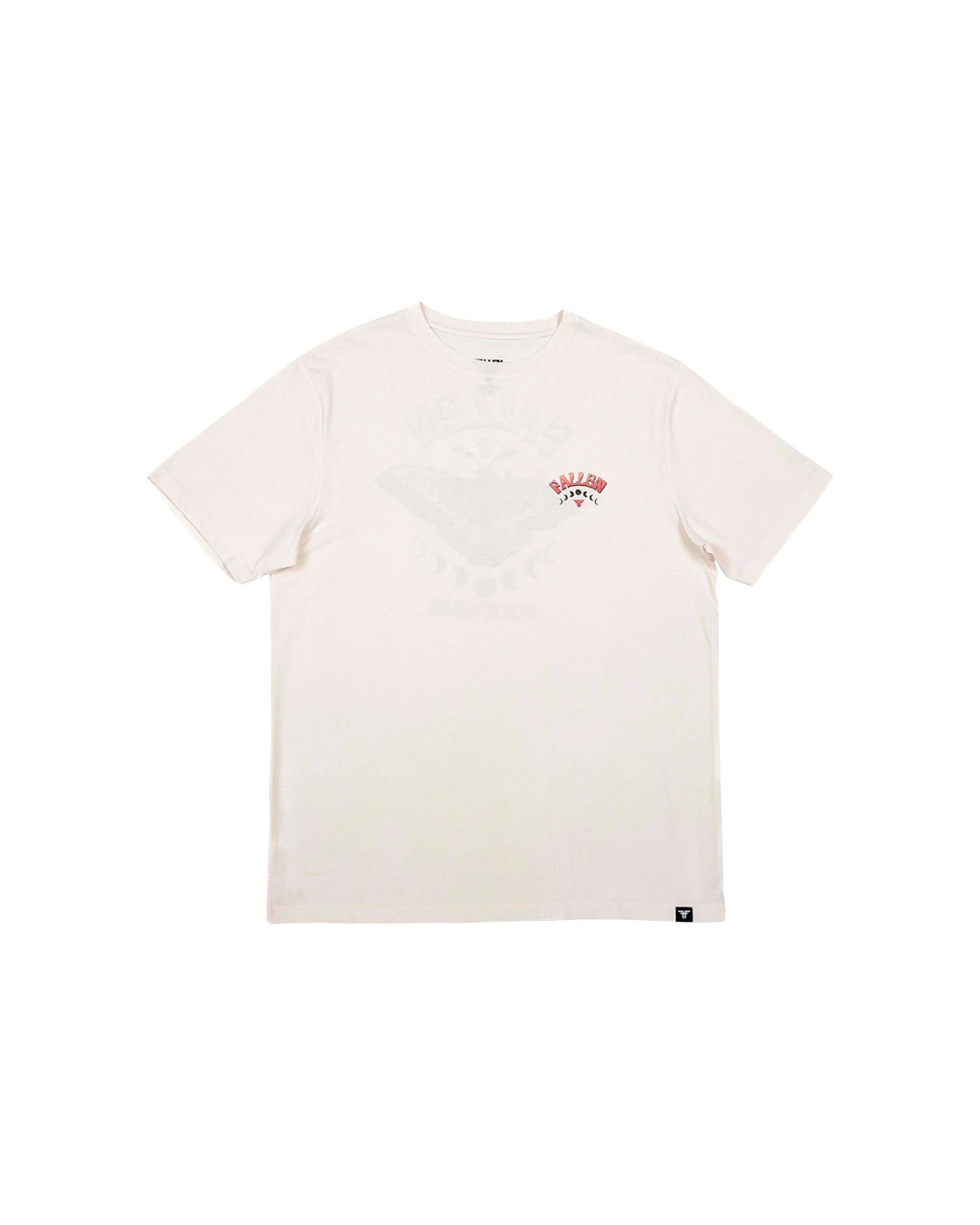 1 Fallen Footwear Men Lunar Moth Cotton Tee Off Jumper Everyday Wear OFF WHITE/ORANGE, 1 of 2