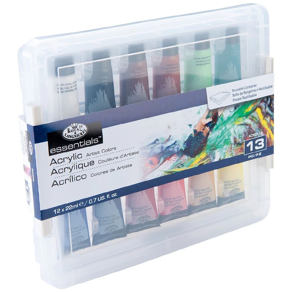 1 Royal & Langnickel 22mL Acrylic Paint with Storage 12 Pack, 1 of 2
