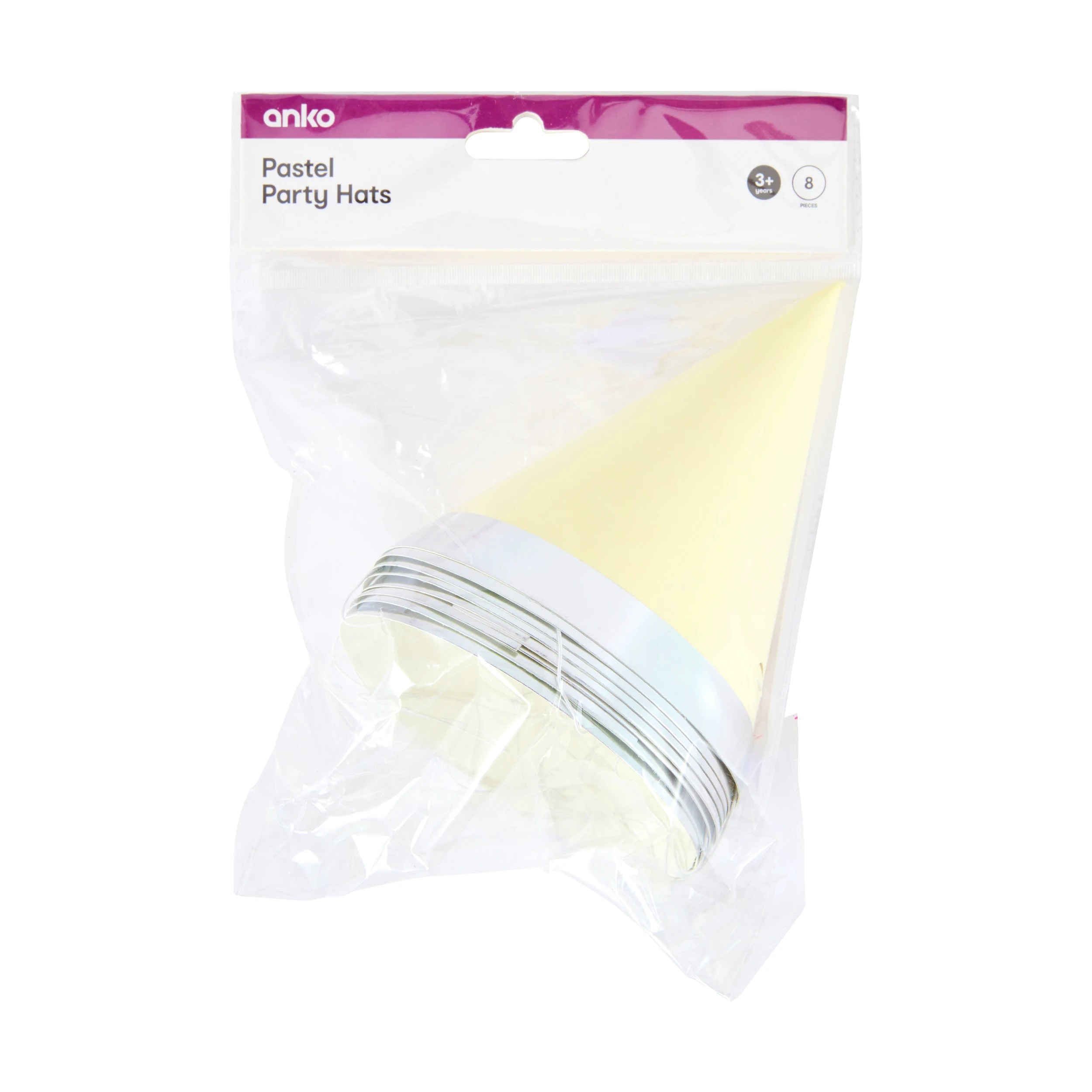 3 8 Piece Pastel Party Hats, 3 of 3