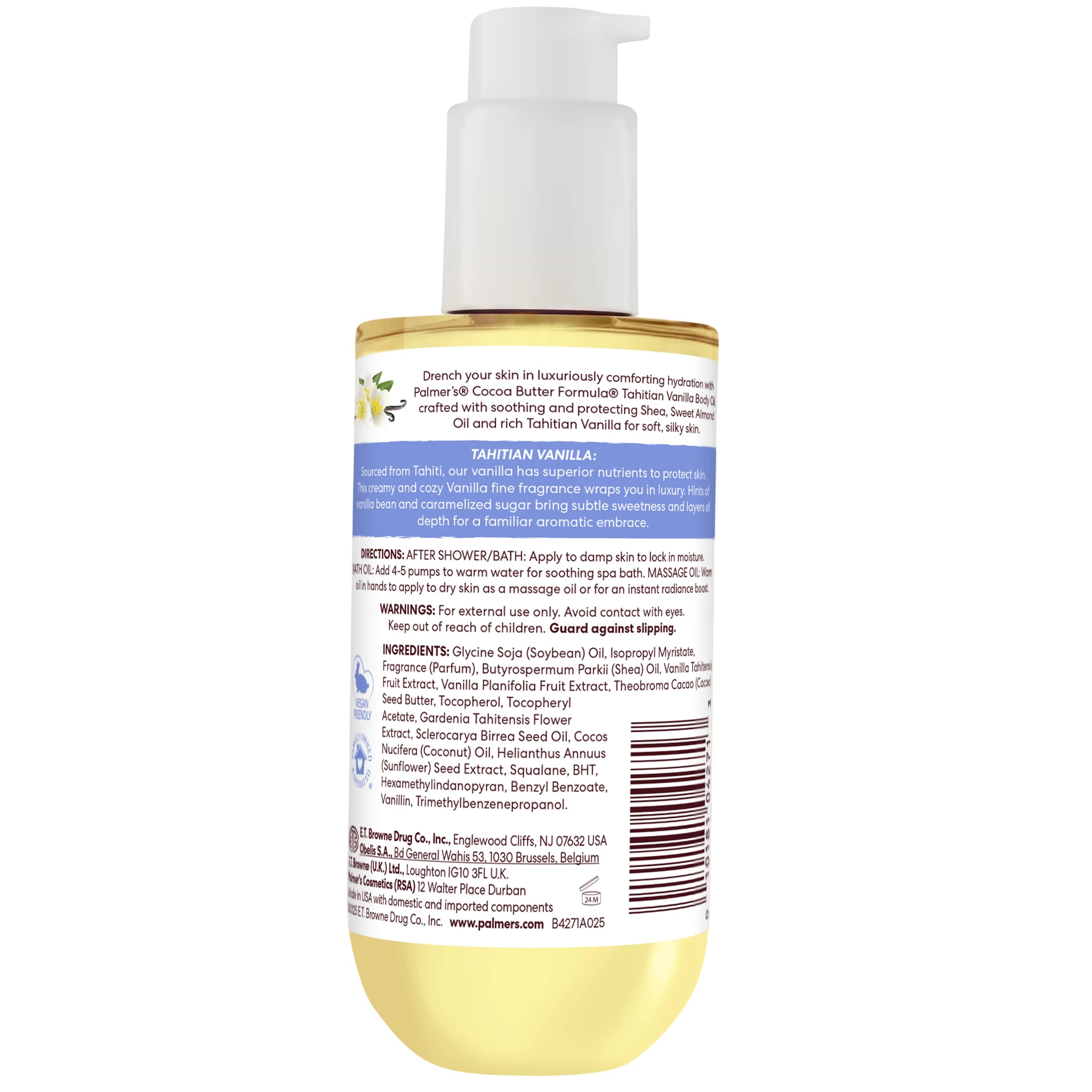 2 Palmer's Tahitian Vanilla Moisture Drenching Body Oil 192ml - Tahitian Vanilla, Cocoa Butter and Shea, 2 of 4