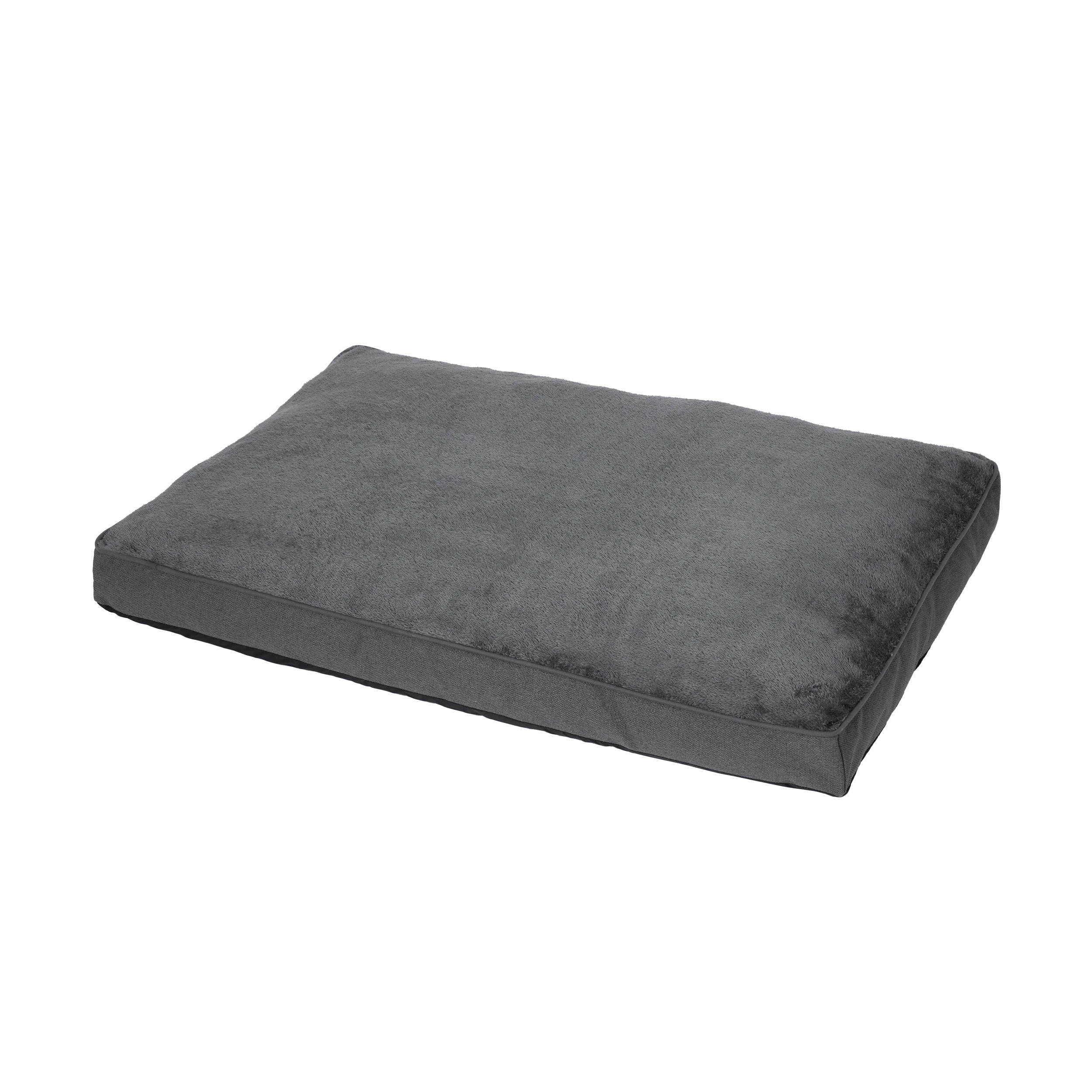 1 Pet Bed Rectangle Plush Top - Extra Large, Grey, 1 of 7