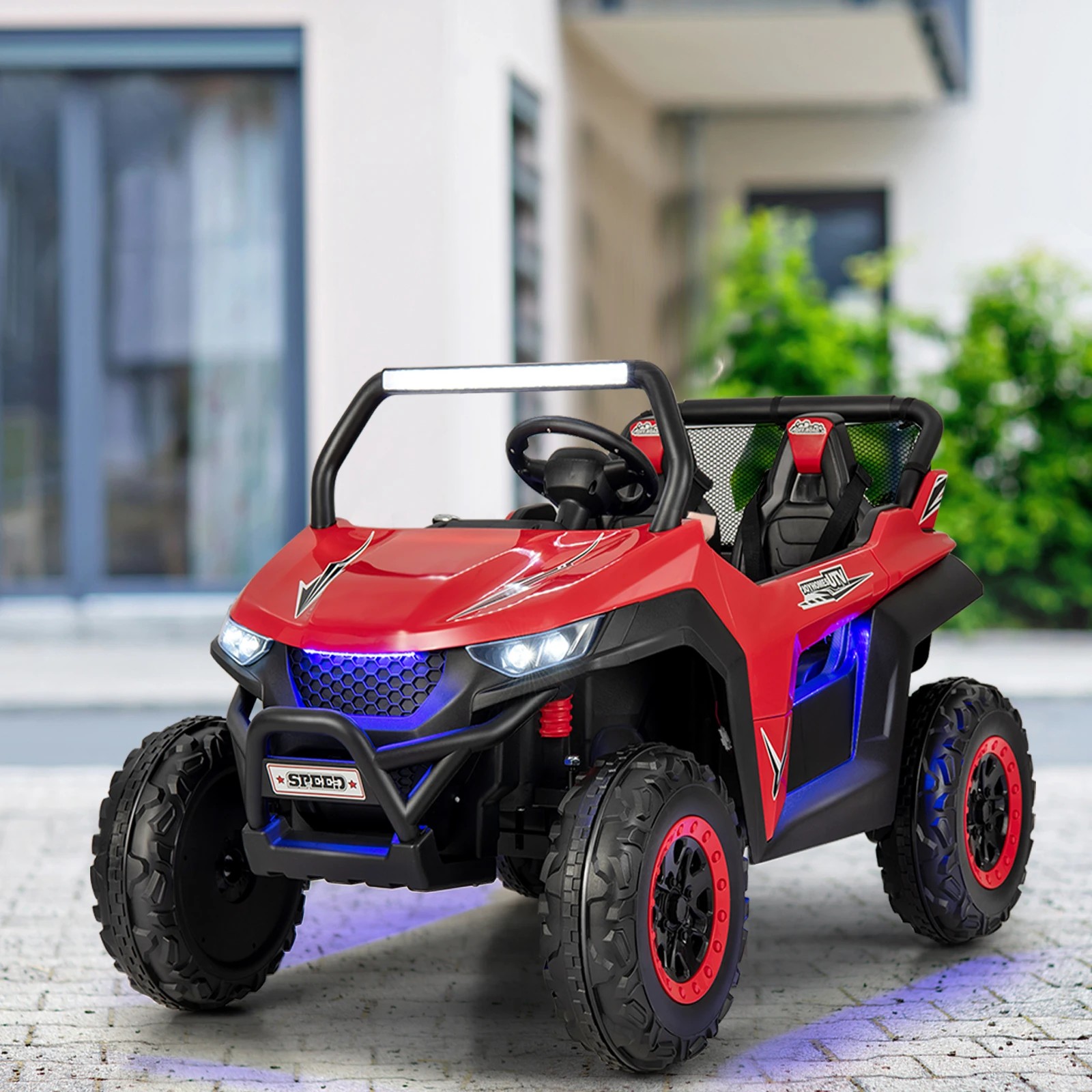 6 Costway 12V Kids Ride On Car Electric Vehicle Toy w/Music, 6 of 6