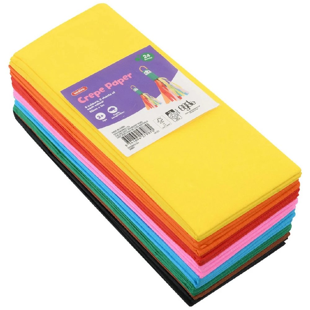 1 Kadink Crepe Paper 50cm x 1m Assorted 24 Pack, 1 of 4