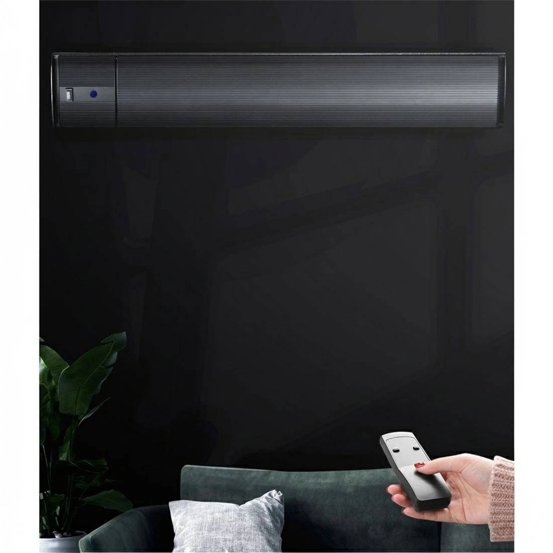 5 Devanti Electric Radiant Strip Heater Outdoor - Black, 5 of 6