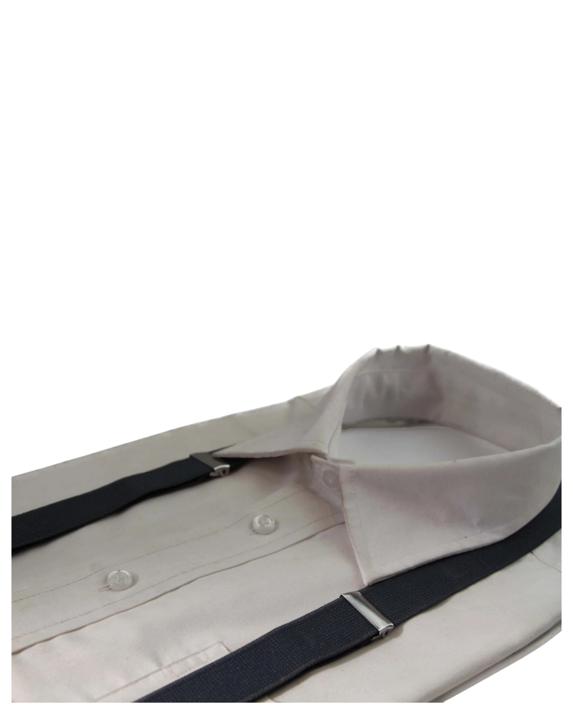 2 Zasel Boys Adjustable Gunmetal 65cms Suspenders - Silver, 2 of 2