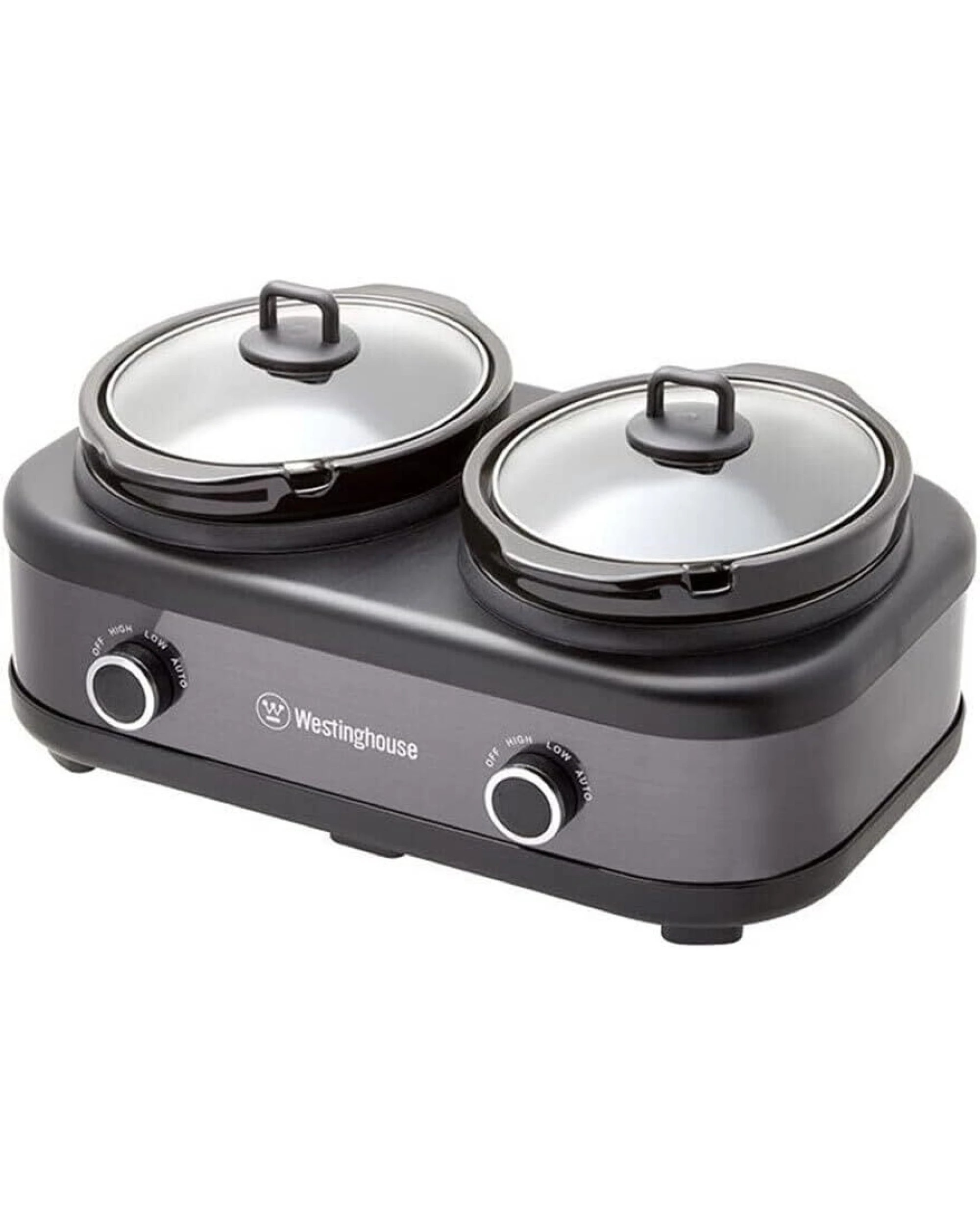 1 Westinghouse 2-Pot Slow Cooker with Stainless Steel Design, 1 of 6