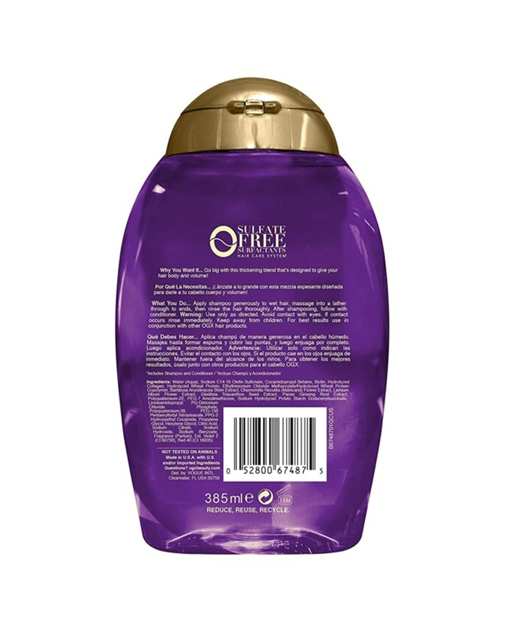 2 OGX Extra Strength Biotin and Collagen Shampoo 385ml, 2 of 9