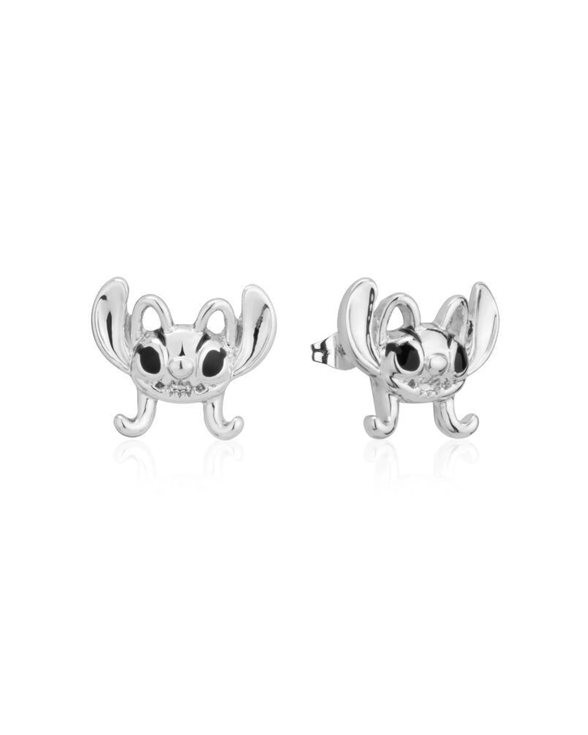 1 Couture Kingdom Disney Lilo And Stitch Angel Stud Earrings 14k - Silver, 1 of 2