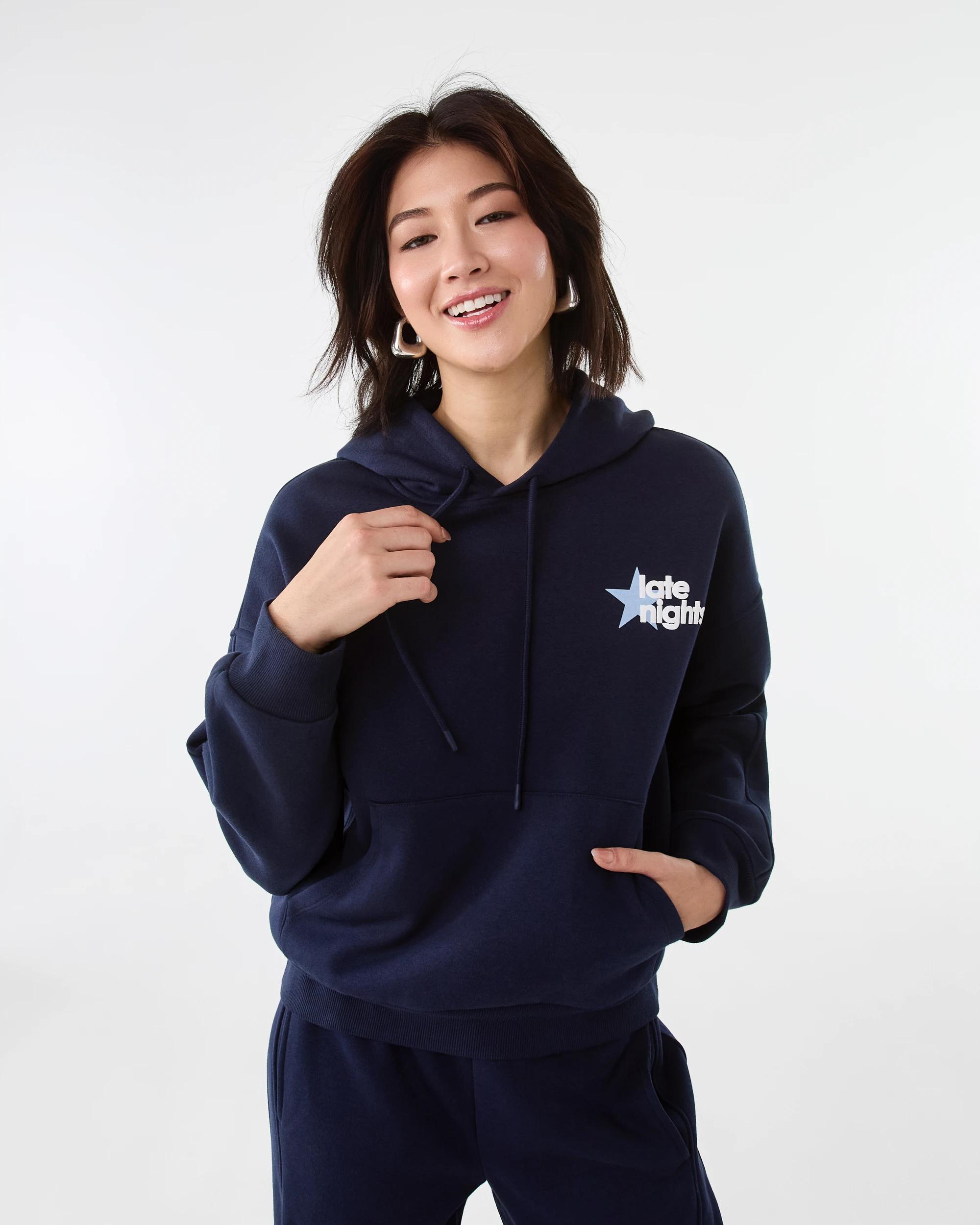 1 Print Hoodie Navy Blaze, 1 of 10