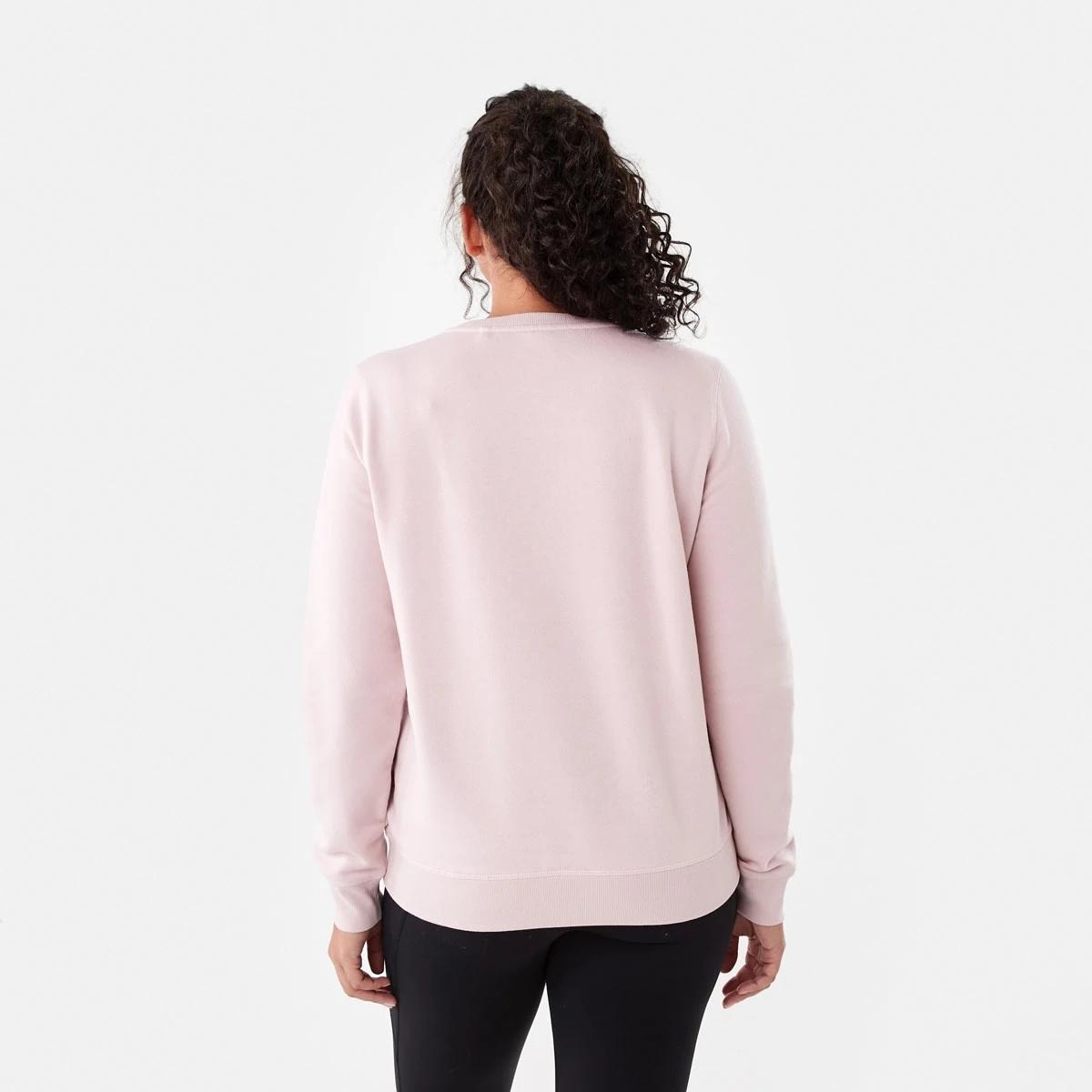 3 Active Womens Basic Crew Sweatshirt QUARTZ PINK, 3 of 5