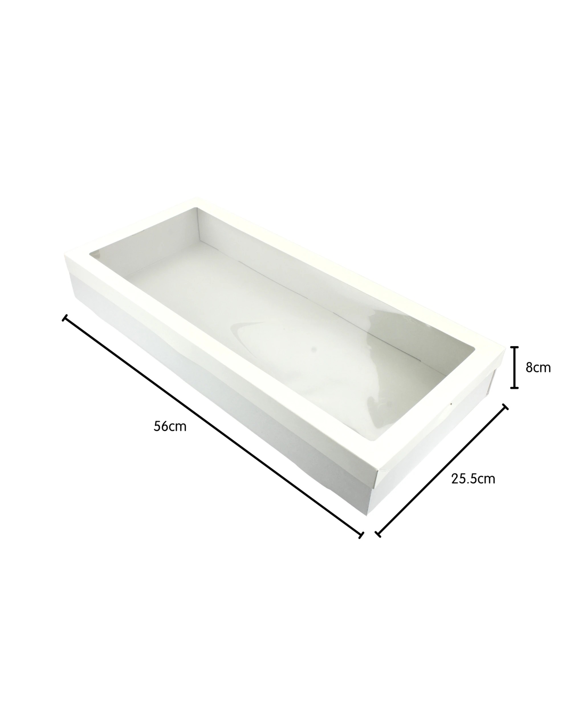 3 Alpen Eco White Grazing Boxes with Lids 56cm x 25.5cm x 8cm Pack of 2 - White, 3 of 4