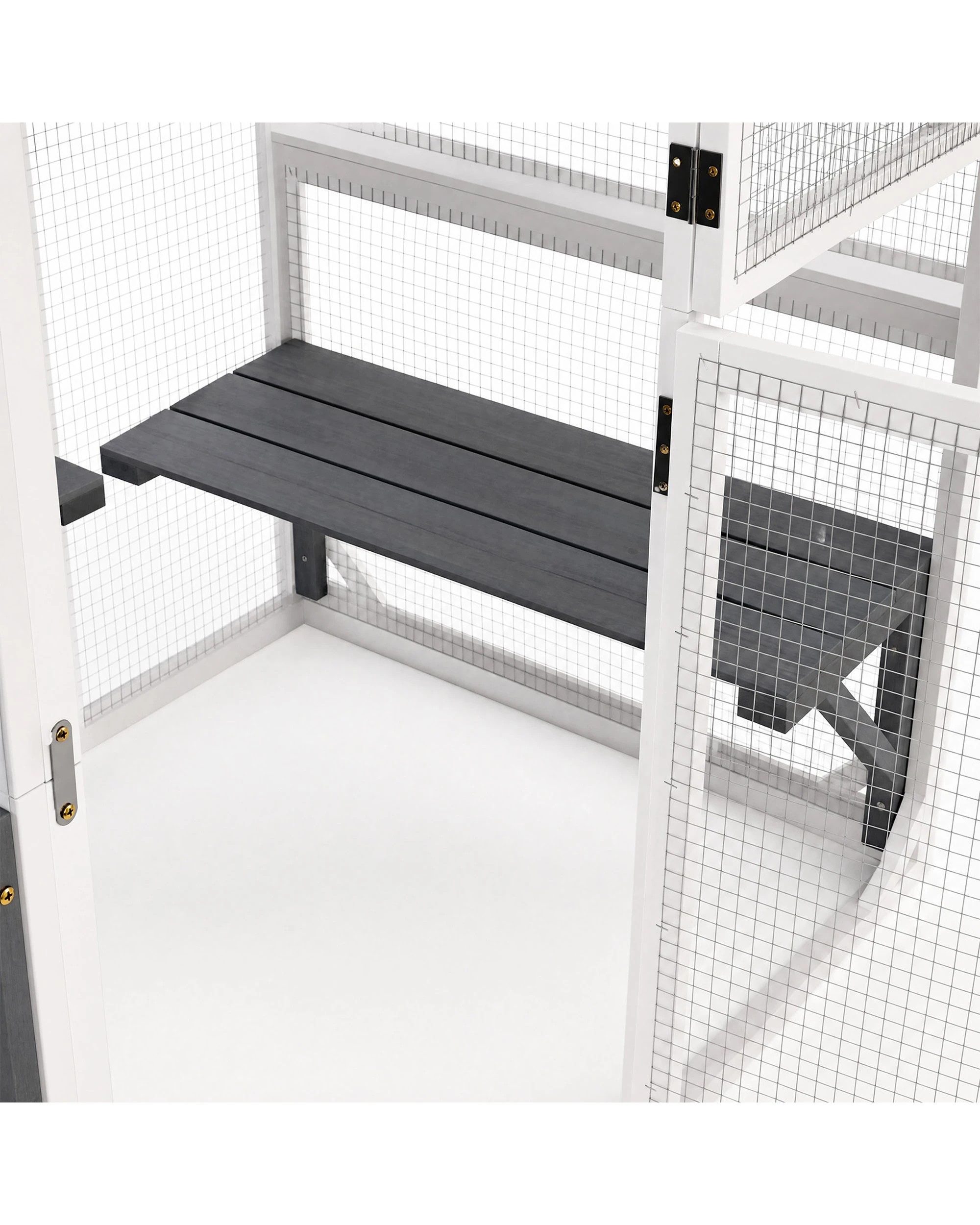 Advwin Cat Catio Enclosure Walk-in Cat Cage Wooden Pet House Outdoor ...