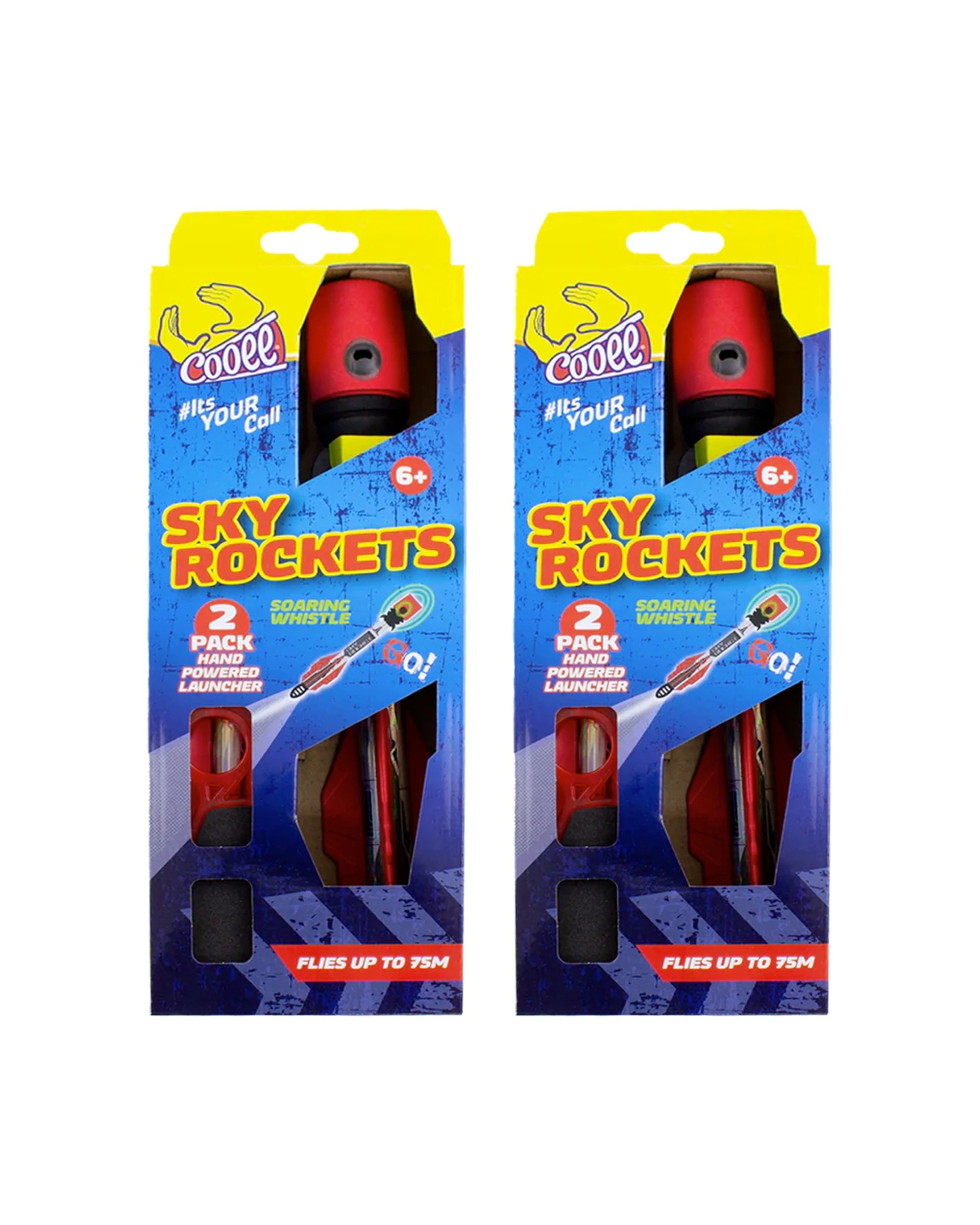 1 Cooee 2x 3pc Sky Rockets Hand Launcher Backyard Game Kids Fun - Multi, 1 of 3