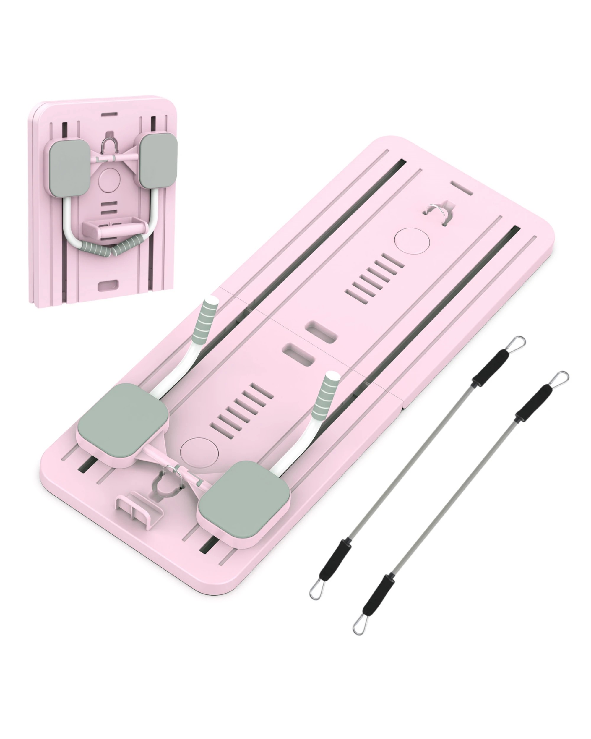 2 Advwin Foldable Pilates Reformer Board Pink, 2 of 6