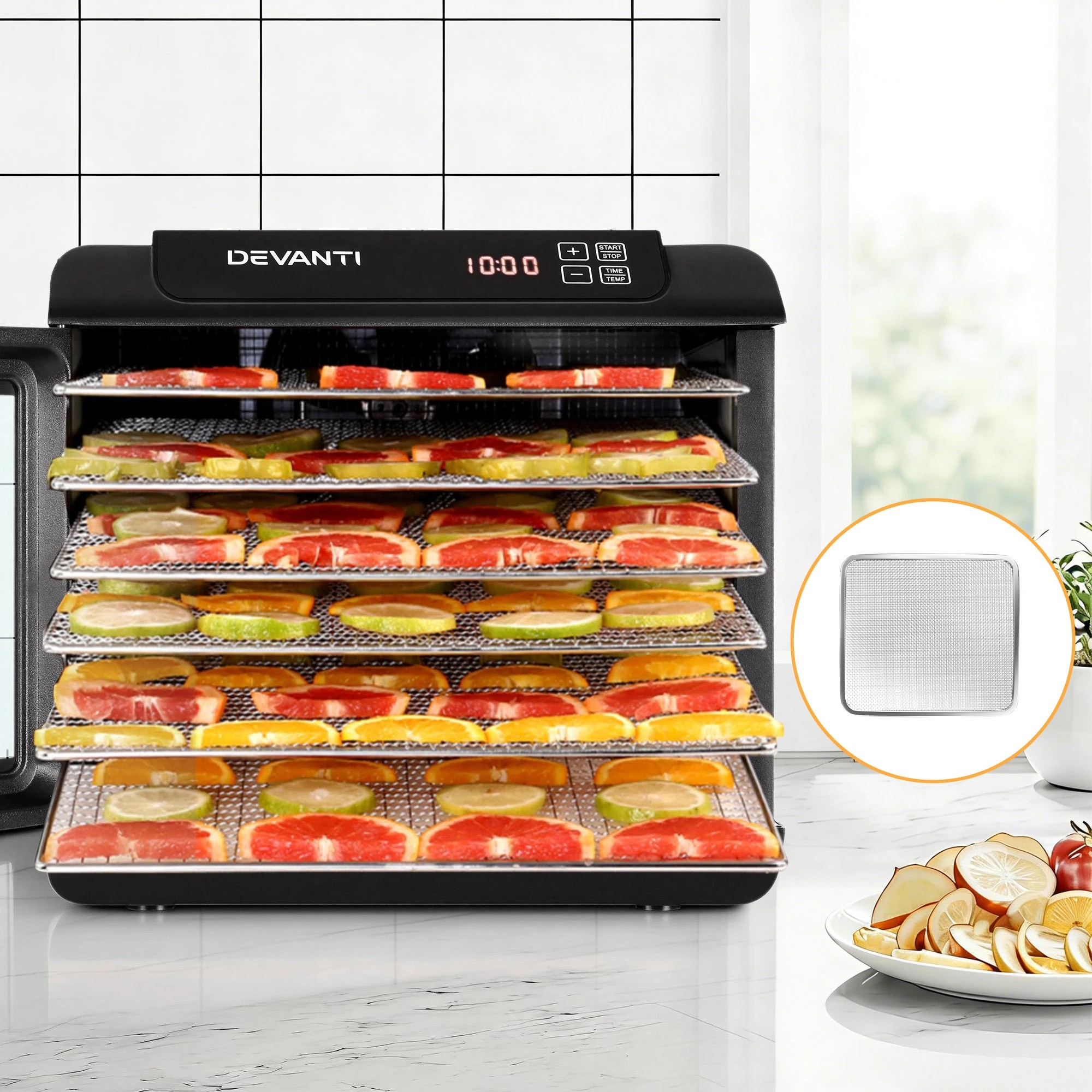4 Devanti Food Dehydrator 6 Tray With Stainless Steel Hanging Rack - Multi, 4 of 8