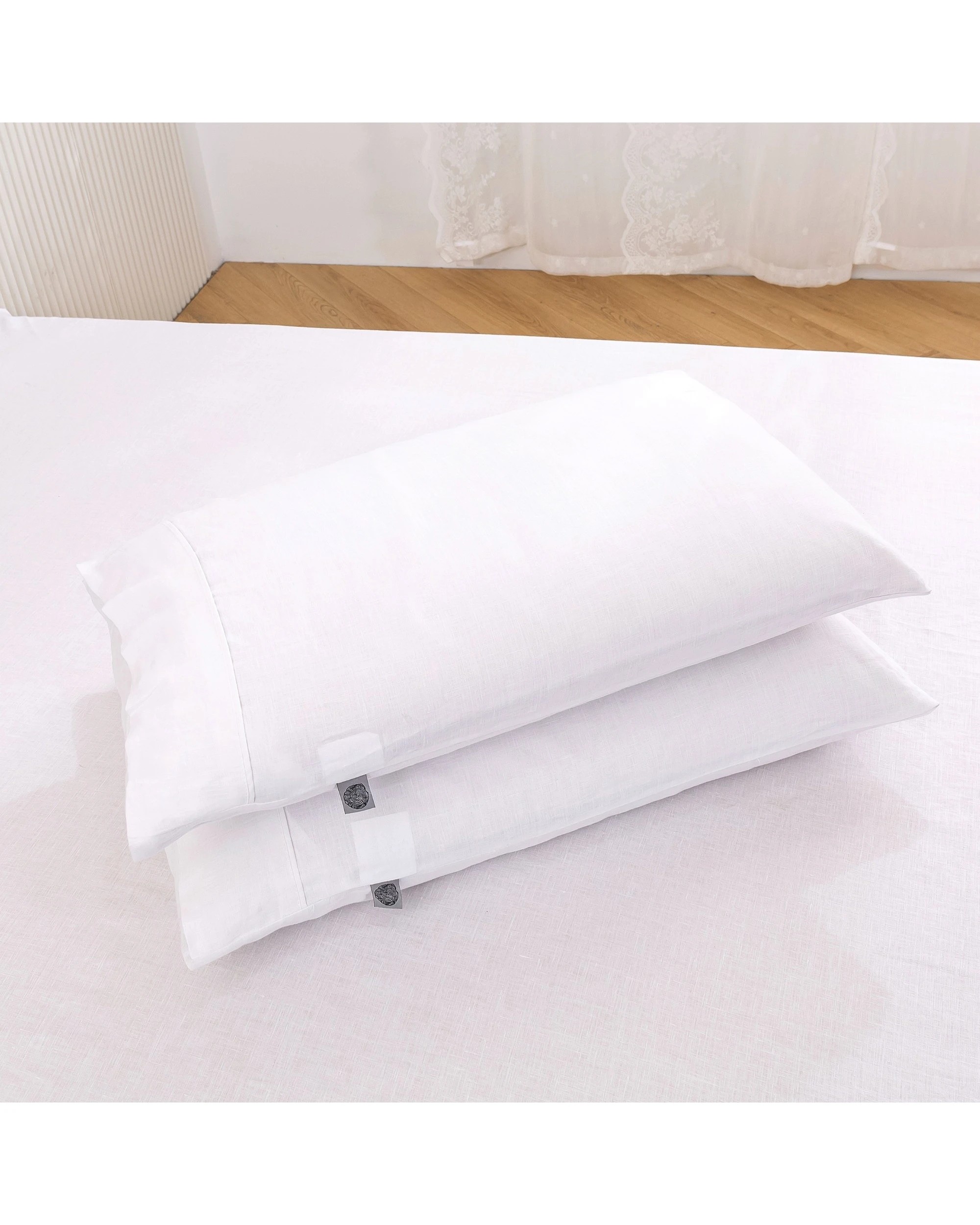 4 Natural Home Vintage Washed 100% Hemp Sheet Set - Super King Bed - White, 4 of 8