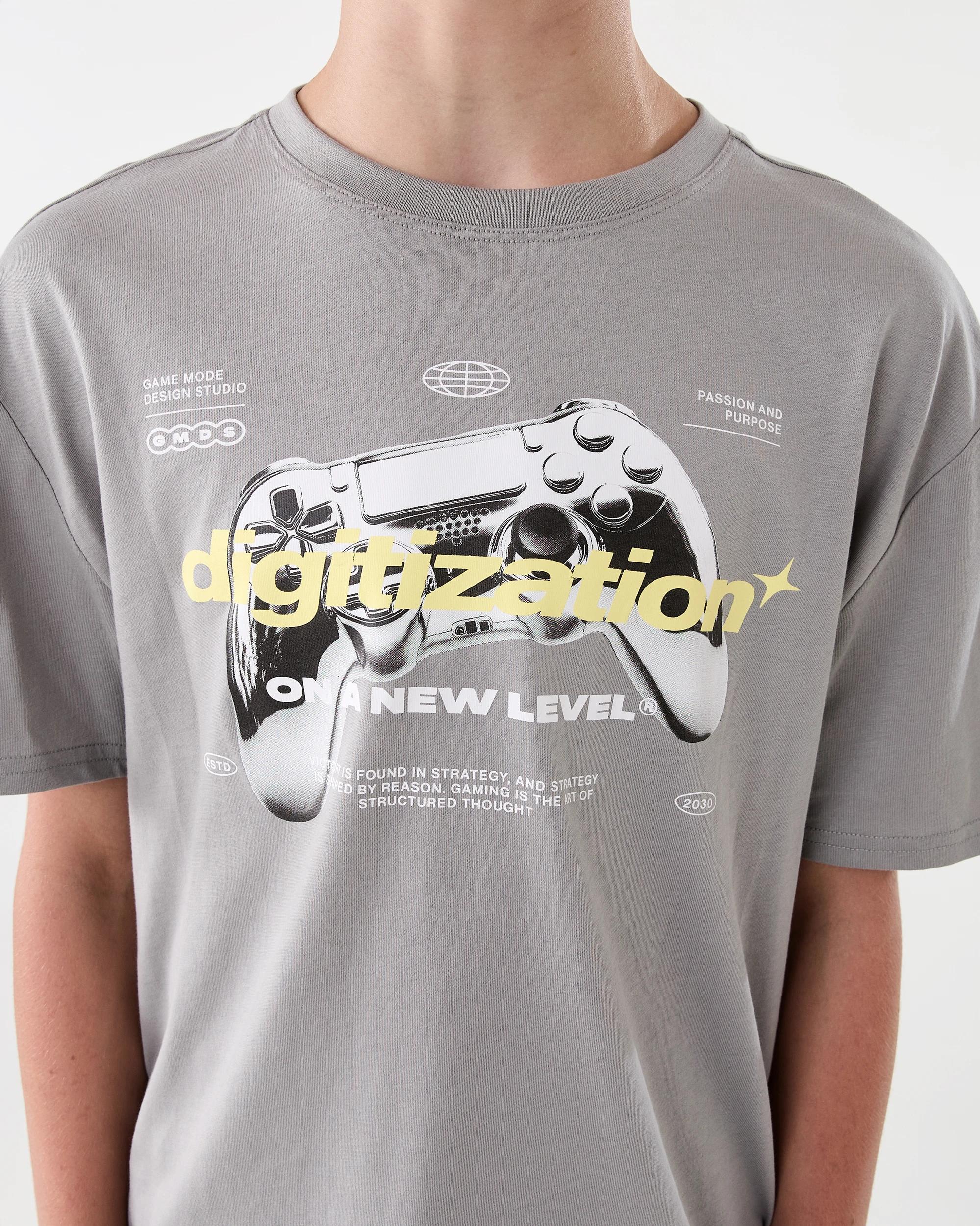 6 Short Sleeve Graphic Print T-shirt Fd Slate, 6 of 7