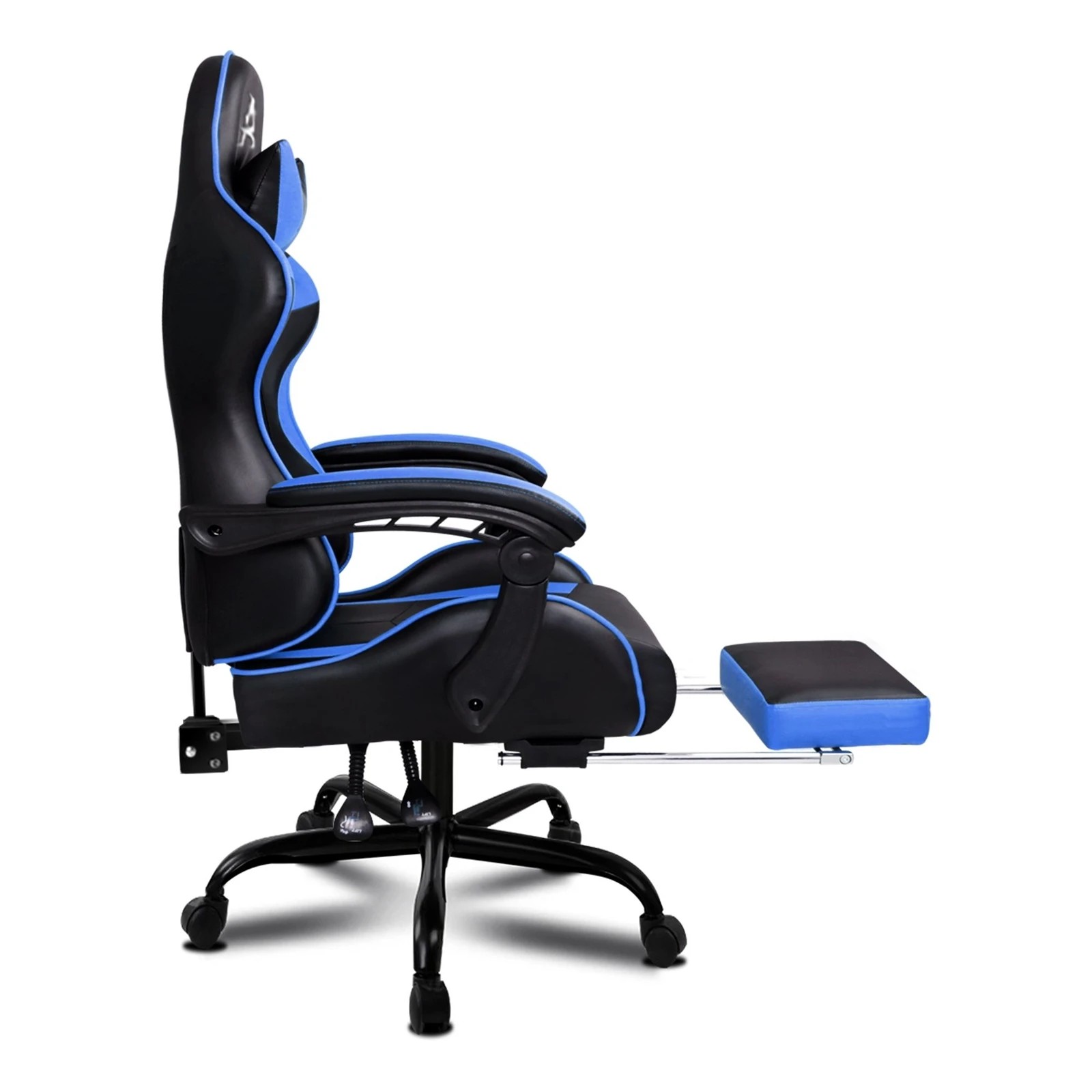 5 Alfordson Gaming Chair Office Executive Racing Footrest Seat PU Leather - Blue, 5 of 10