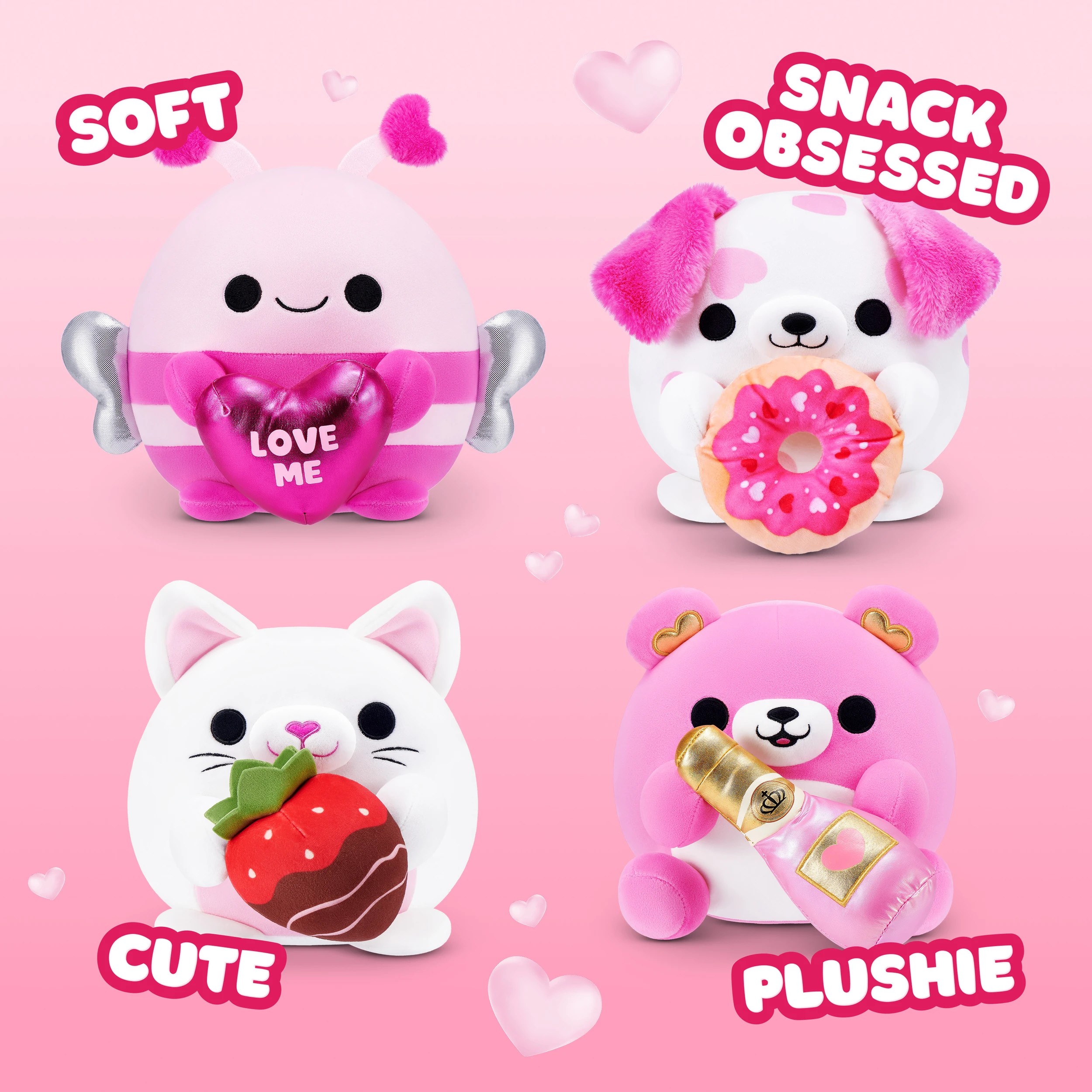 6 20cm Zuru Snackles Valentines Edition Plush - Assorted, 6 of 9