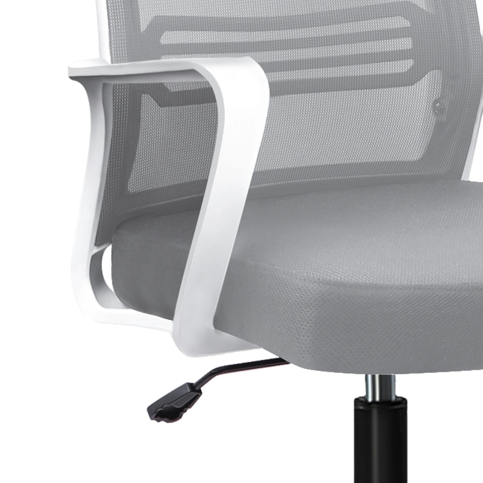 7 Alfordson Mesh Office Chair Executive Computer Gaming Racing Study Work Seat - White Grey, 7 of 9