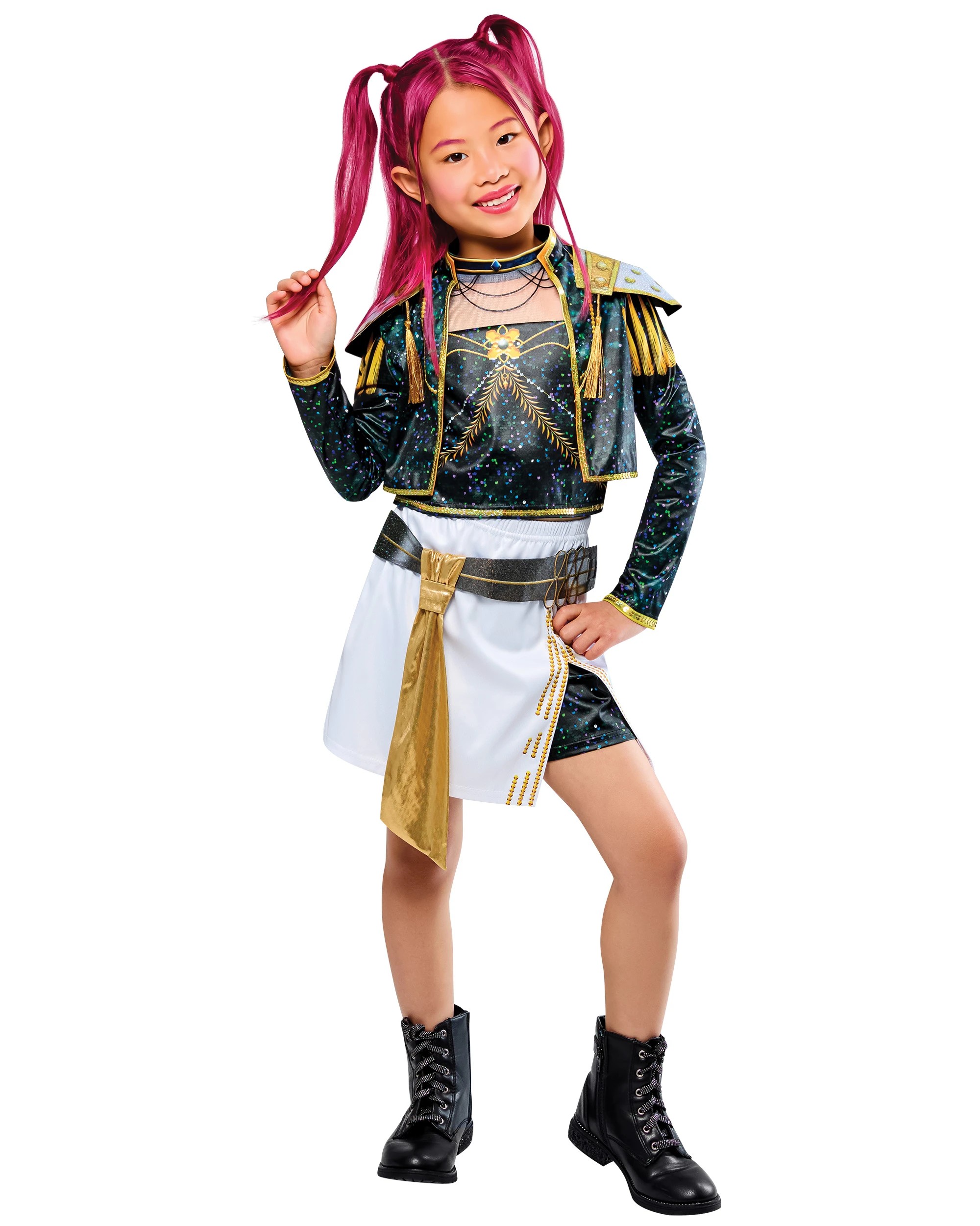 1 KPop Demon Hunters K - Pop Demon Hunters Mira Golden Deluxe Child Costume - Size 9 - 10yrs - Black, 1 of 7