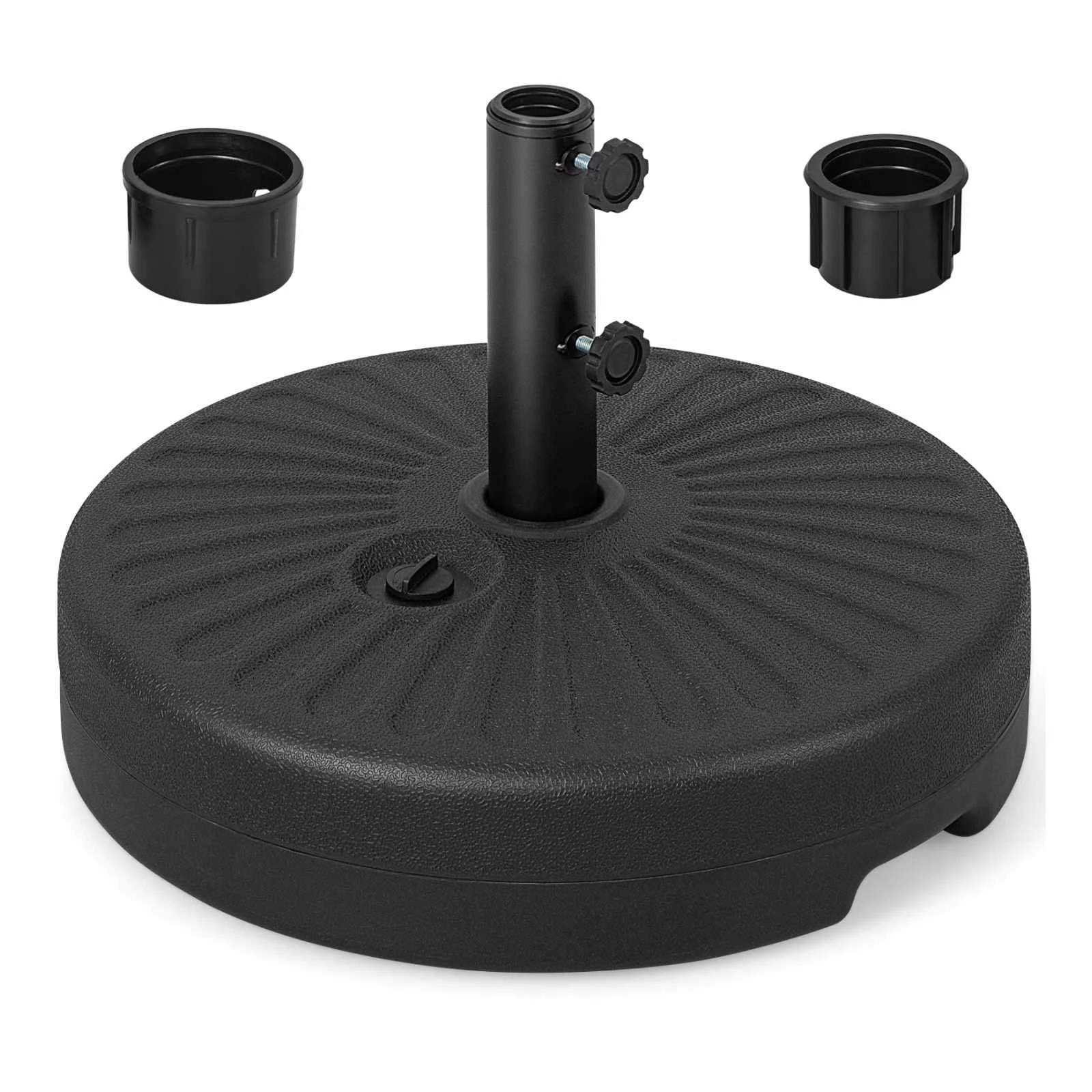 1 Costway 30KG Fillable Umbrella Base Parasol Holder Stand 48mm - Black, 1 of 1
