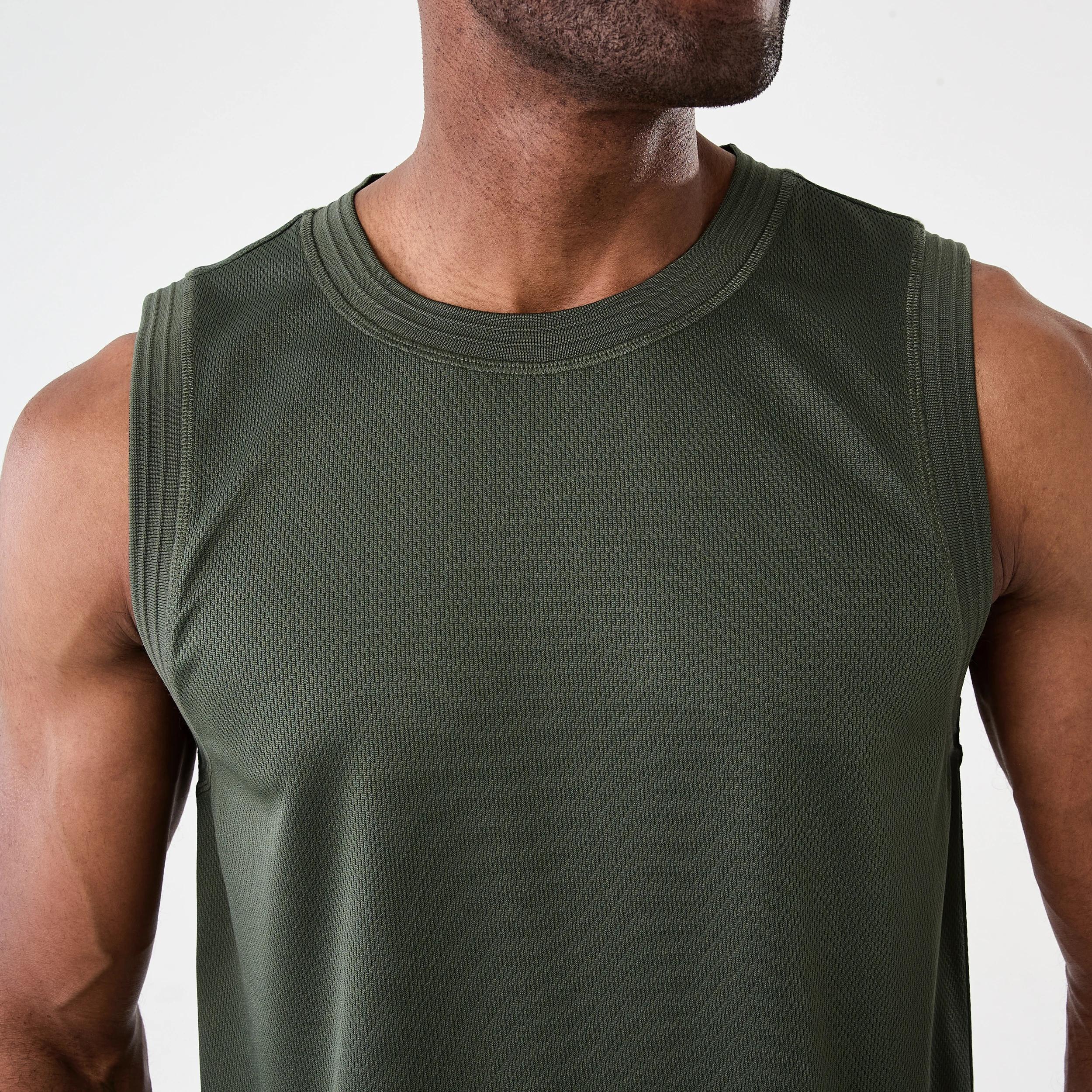 5 Active Mens Relaxed Basketball Tank DEEPEST GREEN, 5 of 6