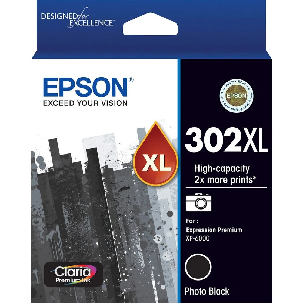1 Epson 302XL Premium Ink Cartridge Photo Black, 1 of 1