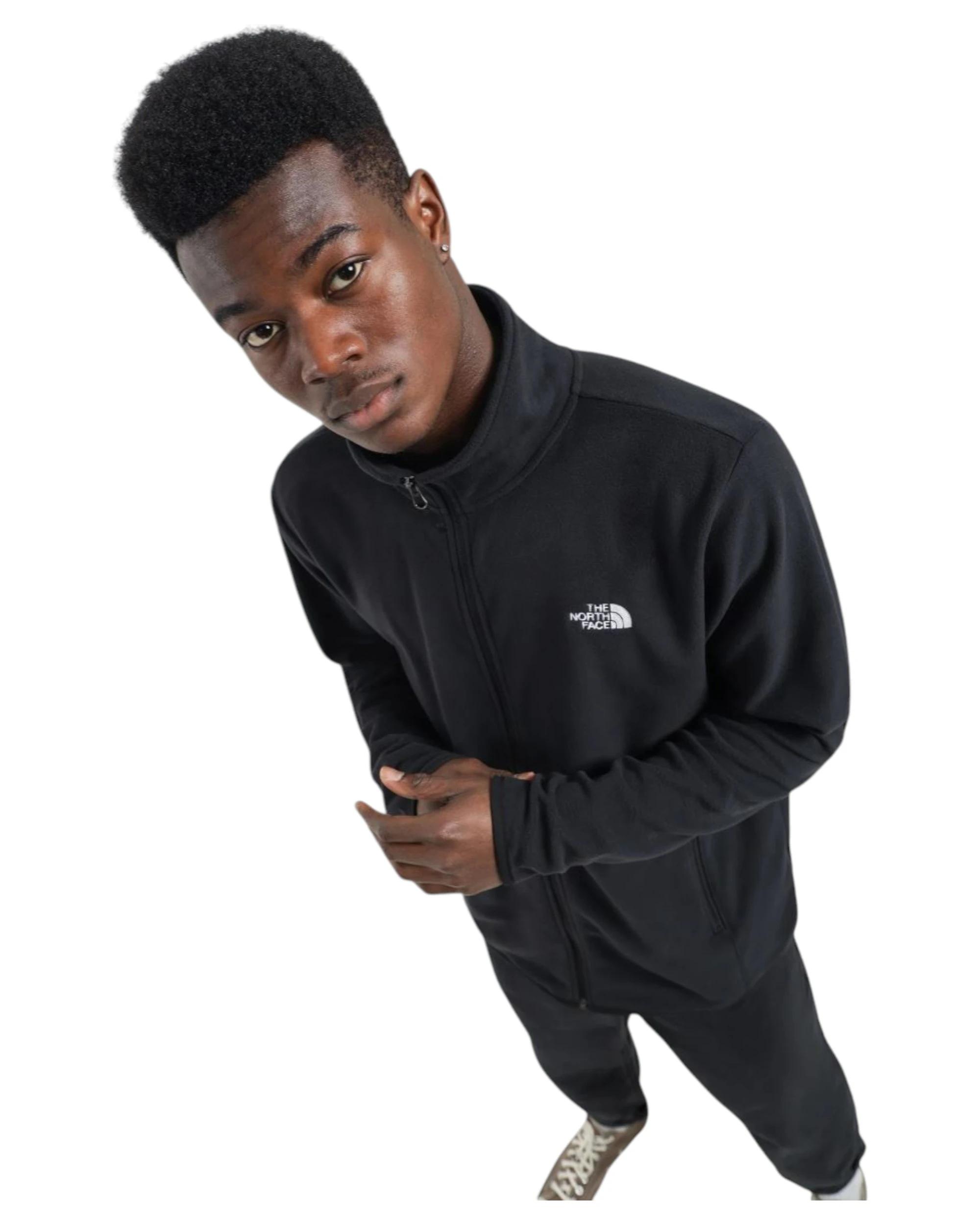 3 The North Face Mens TKA Glacier Full Zip Black Jacket BLACK, 3 of 7