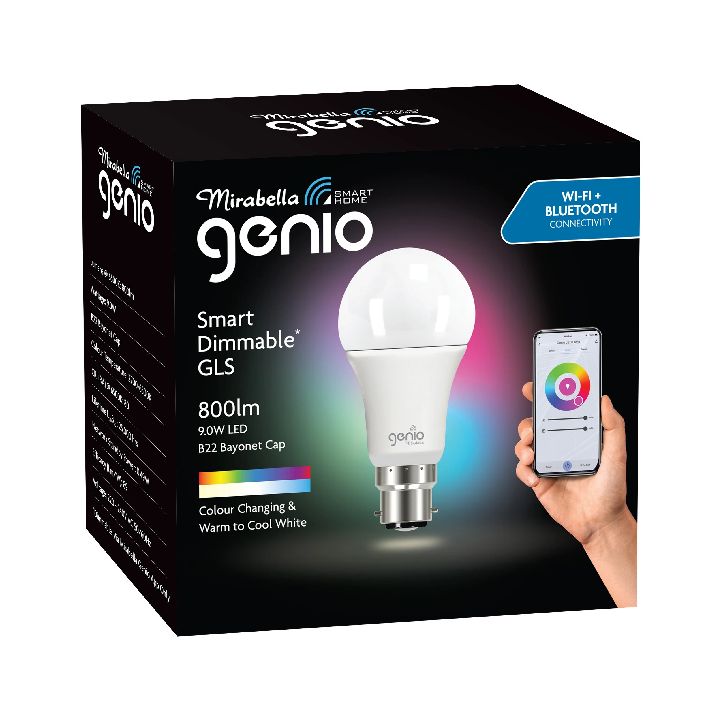 3 Mirabella Genio Wi-Fi Dimmable 9W LED Bulb, 3 of 6