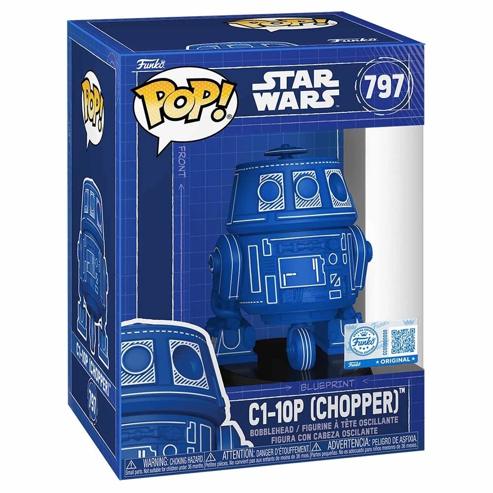 2 Star Wars - C1-10P (Chopper) Blueprint Pop! Vinyl Figure, 2 of 2